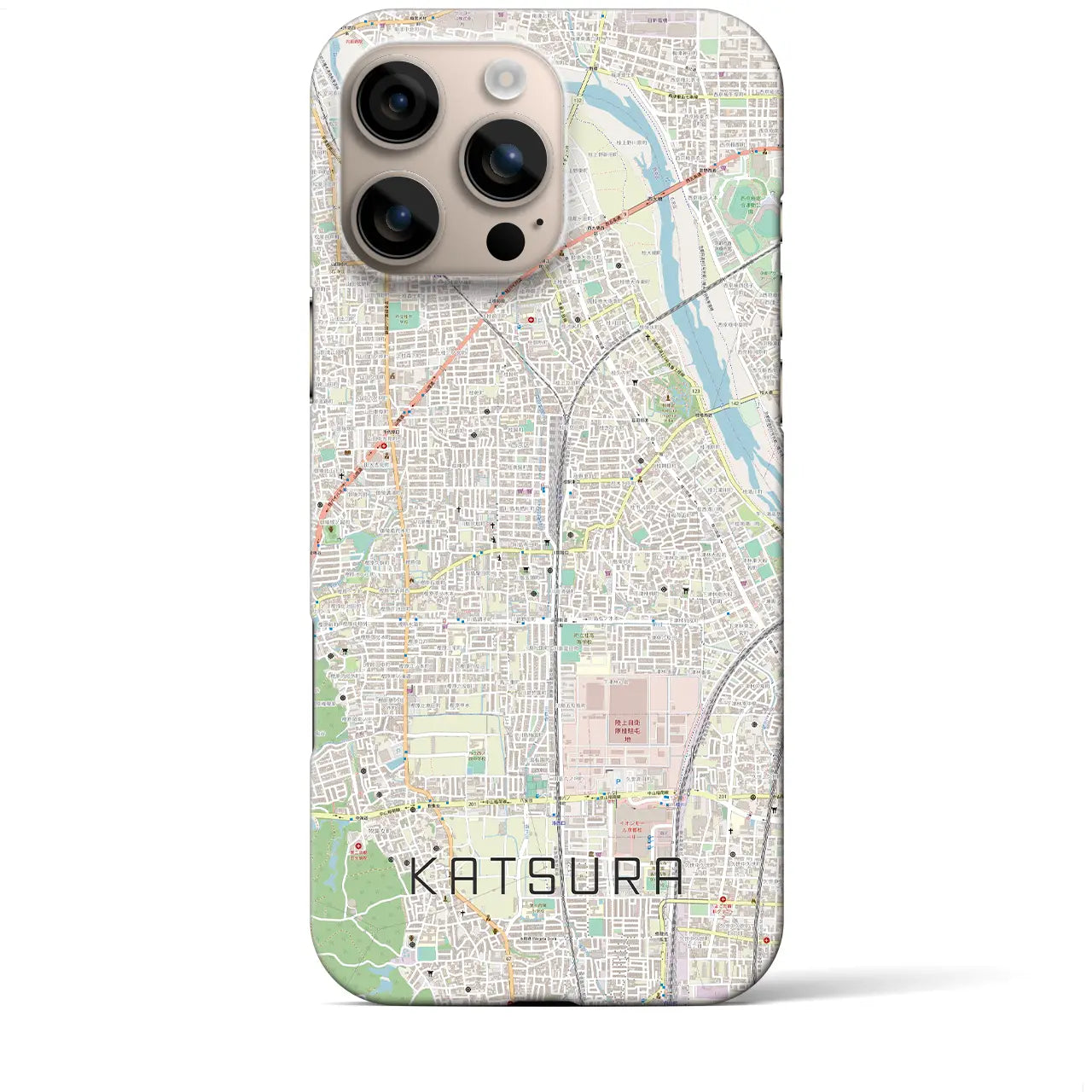 【桂(京都府)】地図柄iPhoneケース(バックカバータイプ)