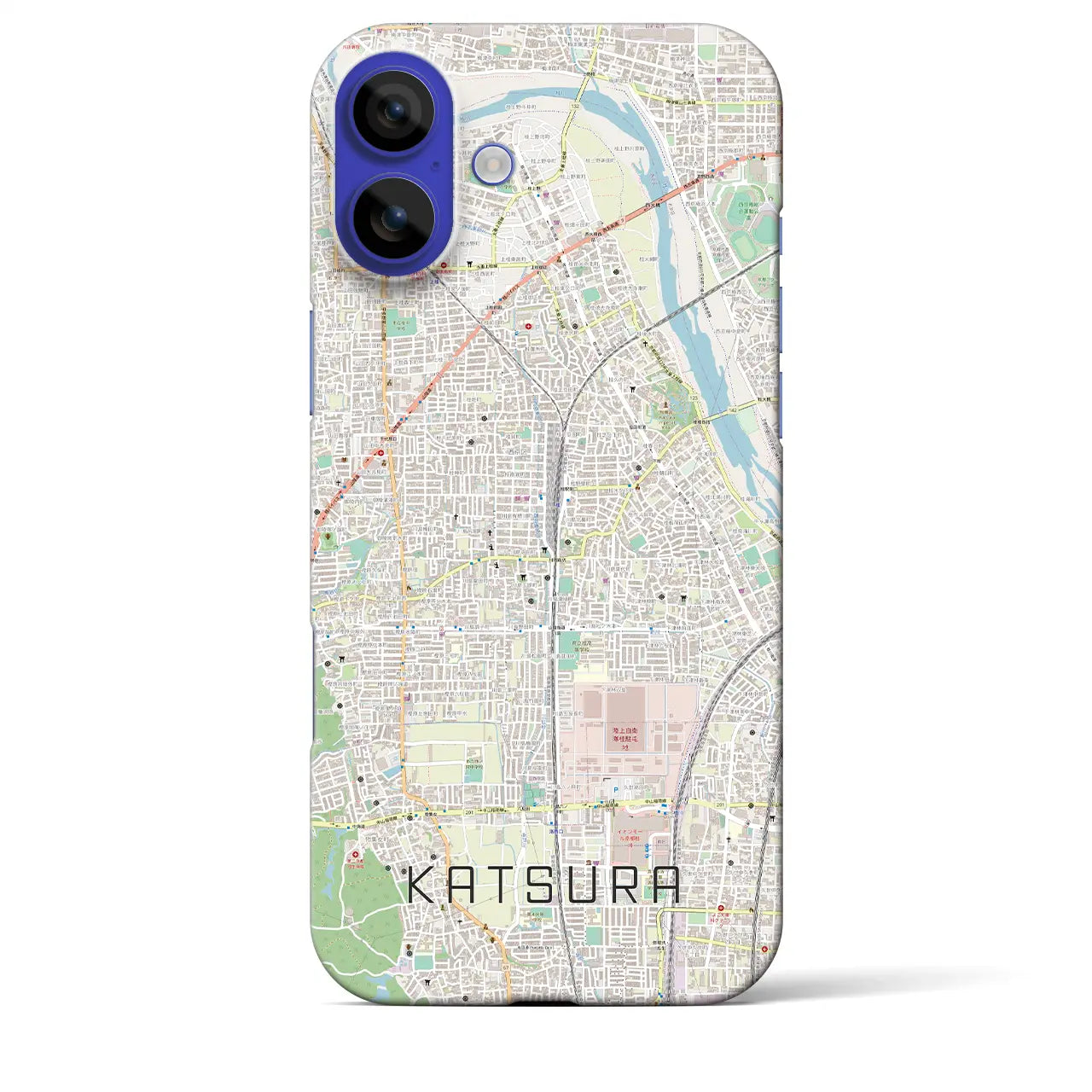 【桂(京都府)】地図柄iPhoneケース(バックカバータイプ)ナチュラル・iPhone 16 Pro Max 用