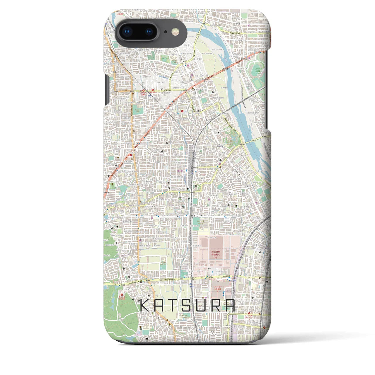 【桂(京都府)】地図柄iPhoneケース(バックカバータイプ)