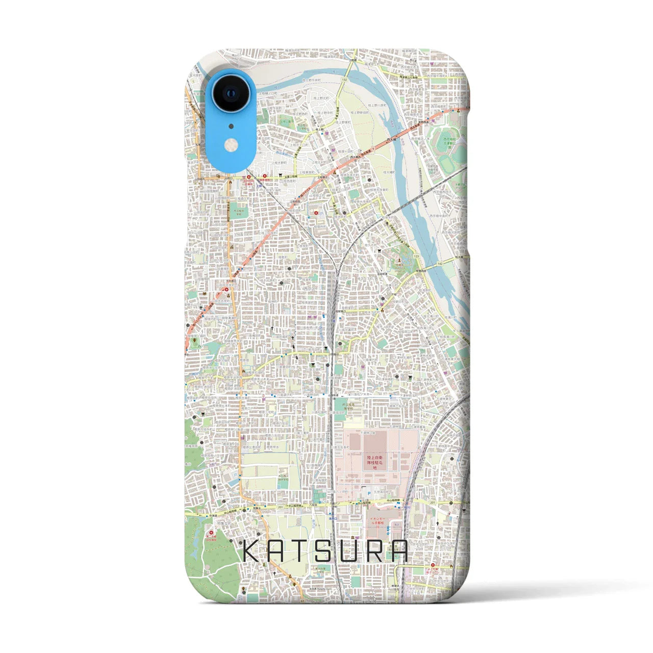 【桂(京都府)】地図柄iPhoneケース(バックカバータイプ)