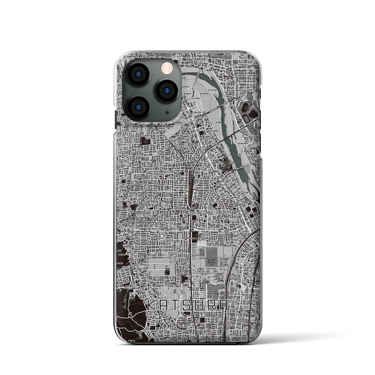 【桂(京都府)】地図柄iPhoneケース(クリアタイプ)