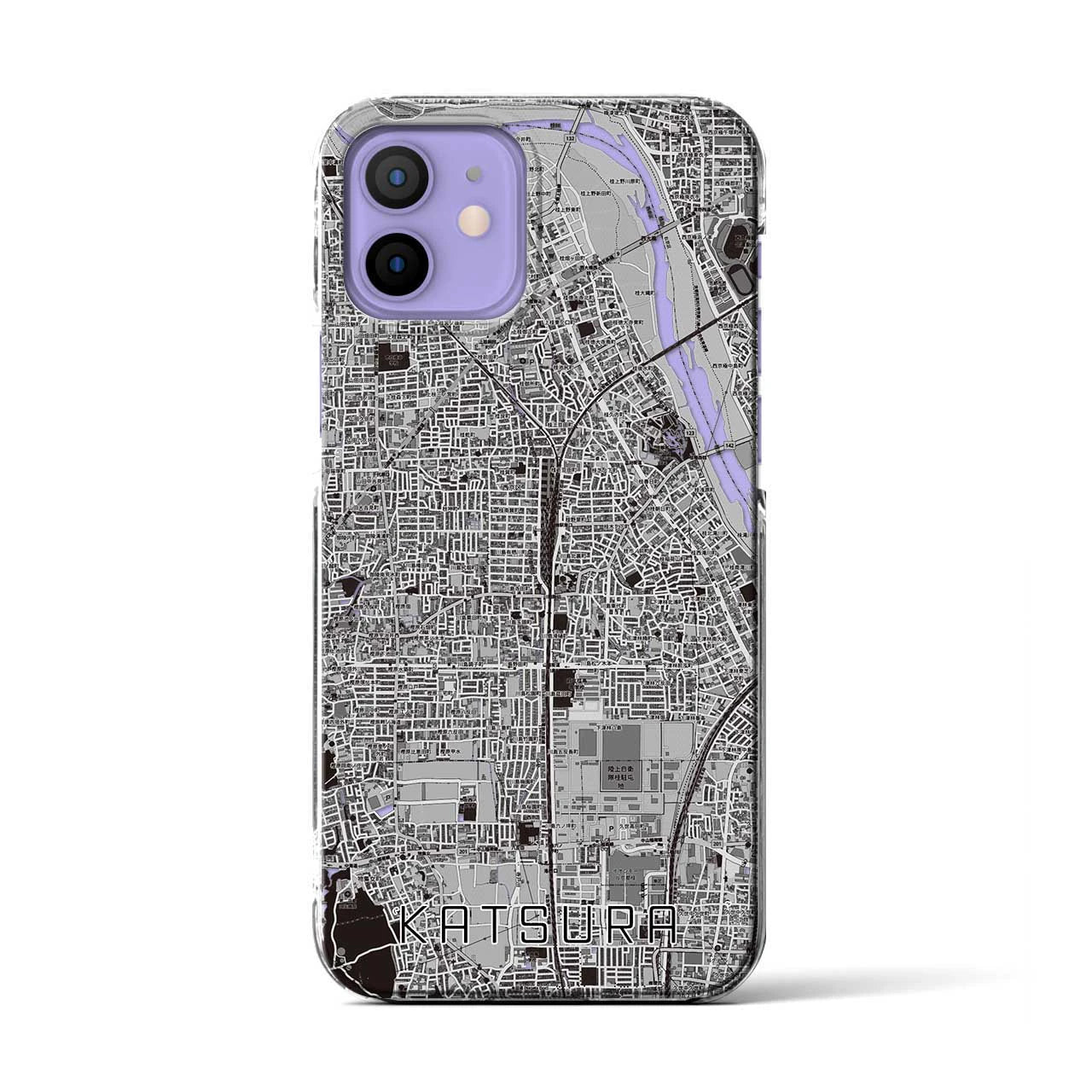 【桂(京都府)】地図柄iPhoneケース(クリアタイプ)