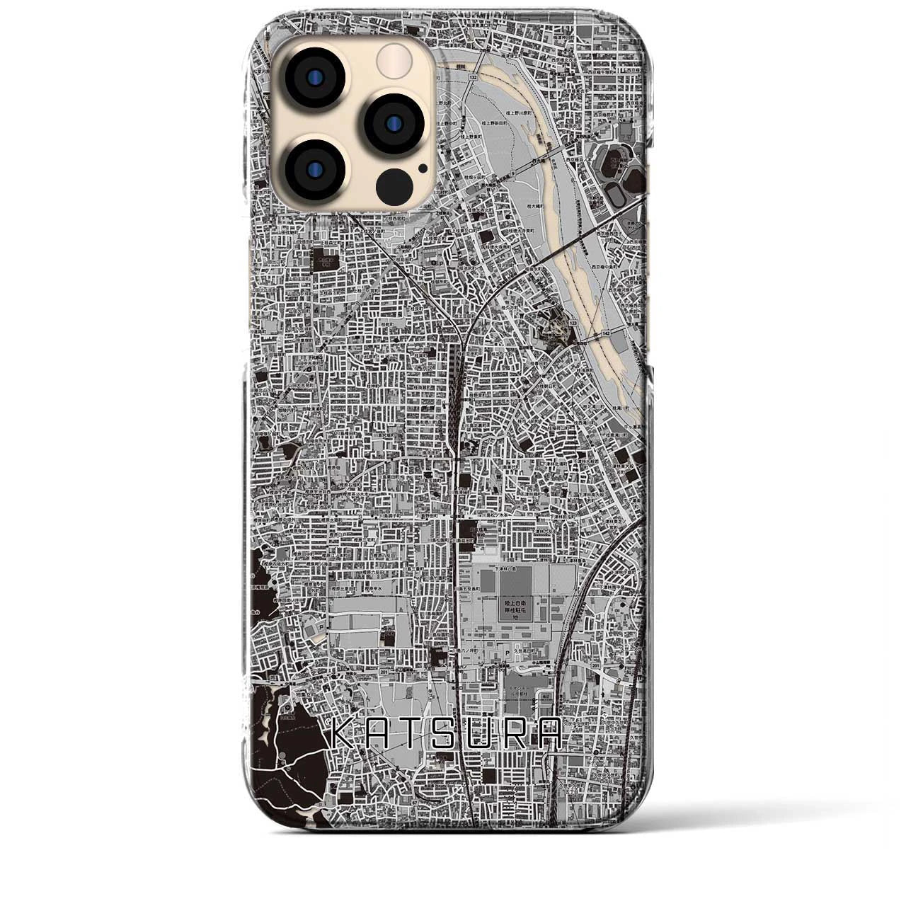 【桂(京都府)】地図柄iPhoneケース(クリアタイプ)