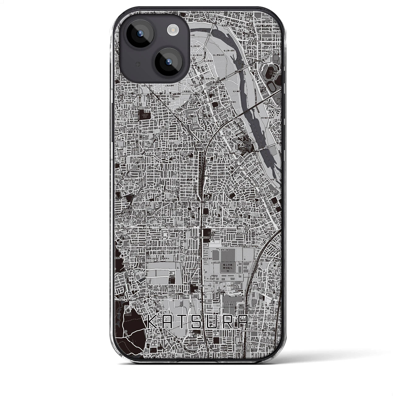 【桂(京都府)】地図柄iPhoneケース(クリアタイプ)