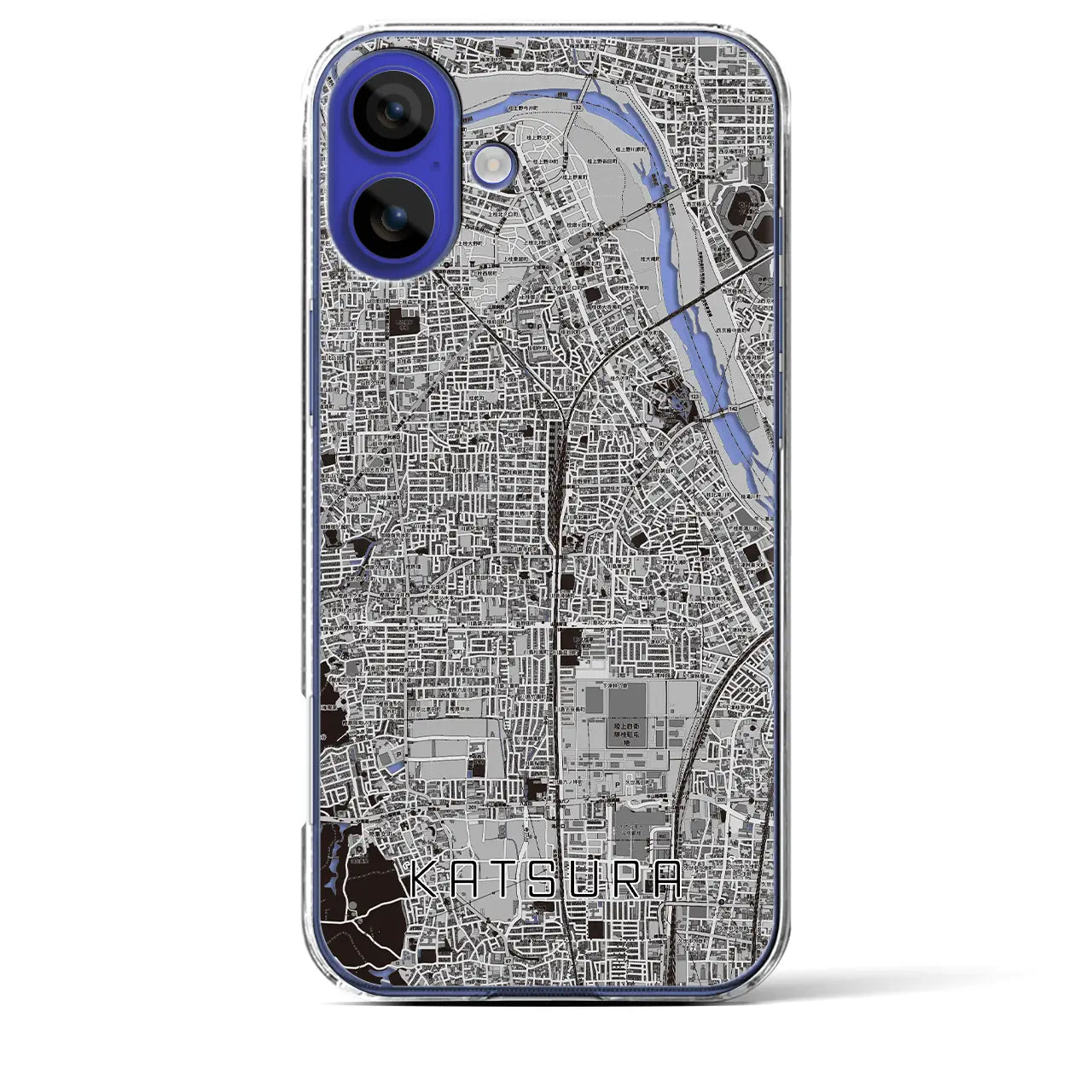 【桂(京都府)】地図柄iPhoneケース(クリアタイプ)