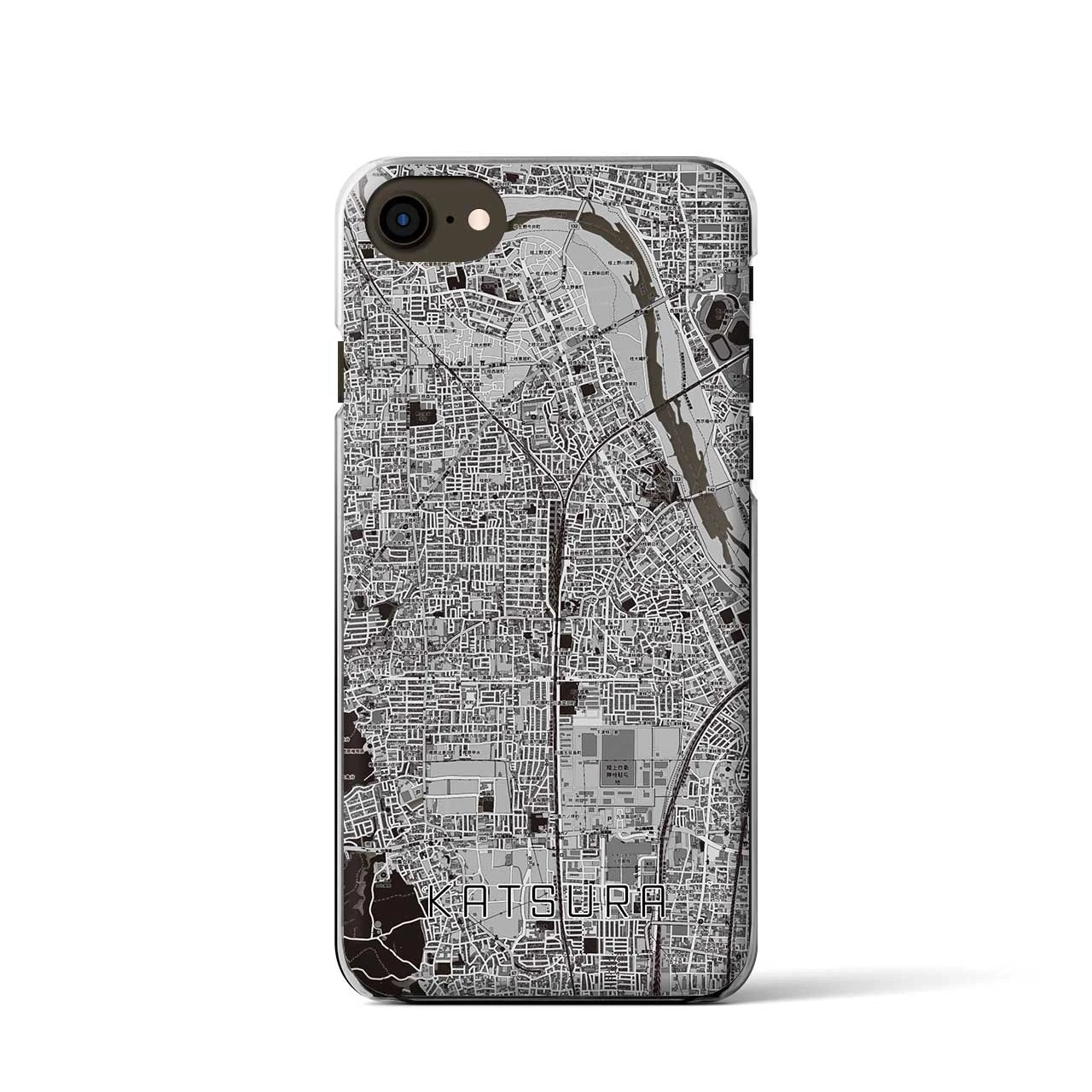 【桂(京都府)】地図柄iPhoneケース(クリアタイプ)