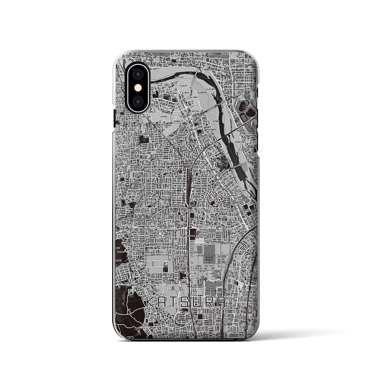 【桂(京都府)】地図柄iPhoneケース(クリアタイプ)