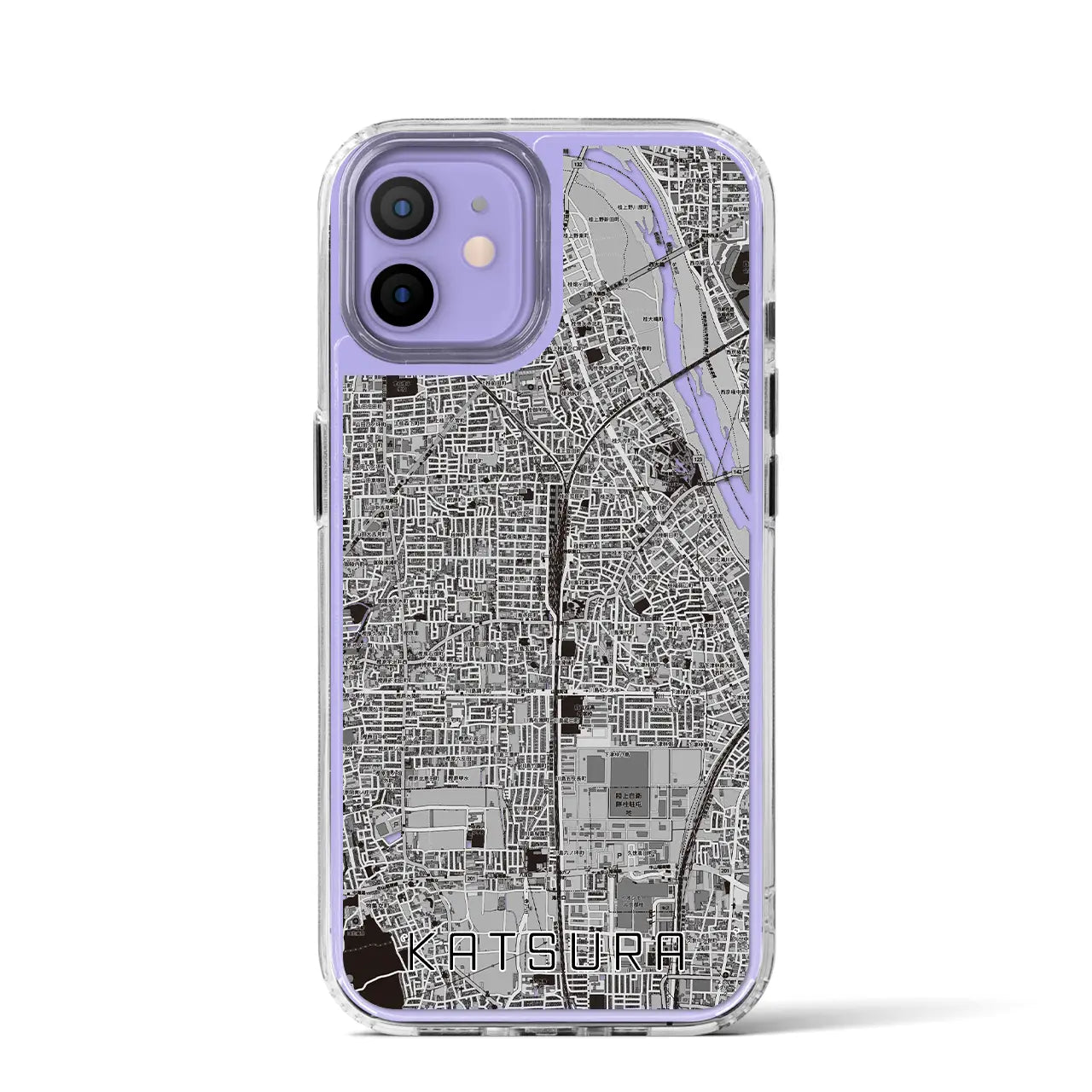 【桂(京都府)】地図柄iPhoneケース(MagSafeタイプ)
