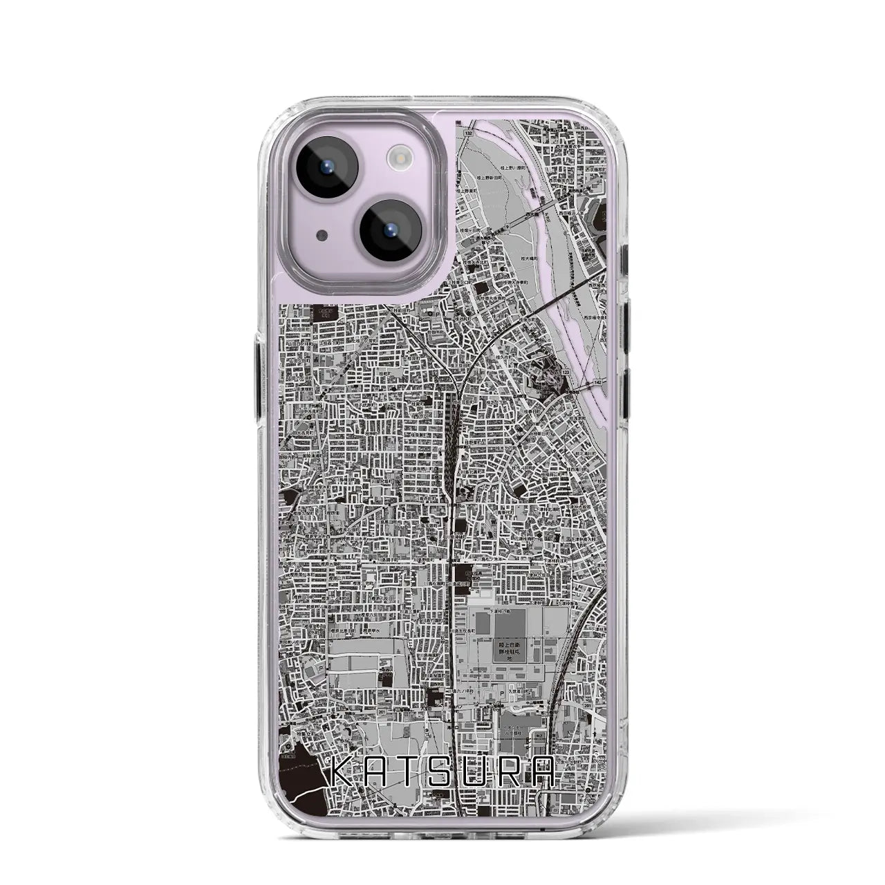 【桂(京都府)】地図柄iPhoneケース(MagSafeタイプ)