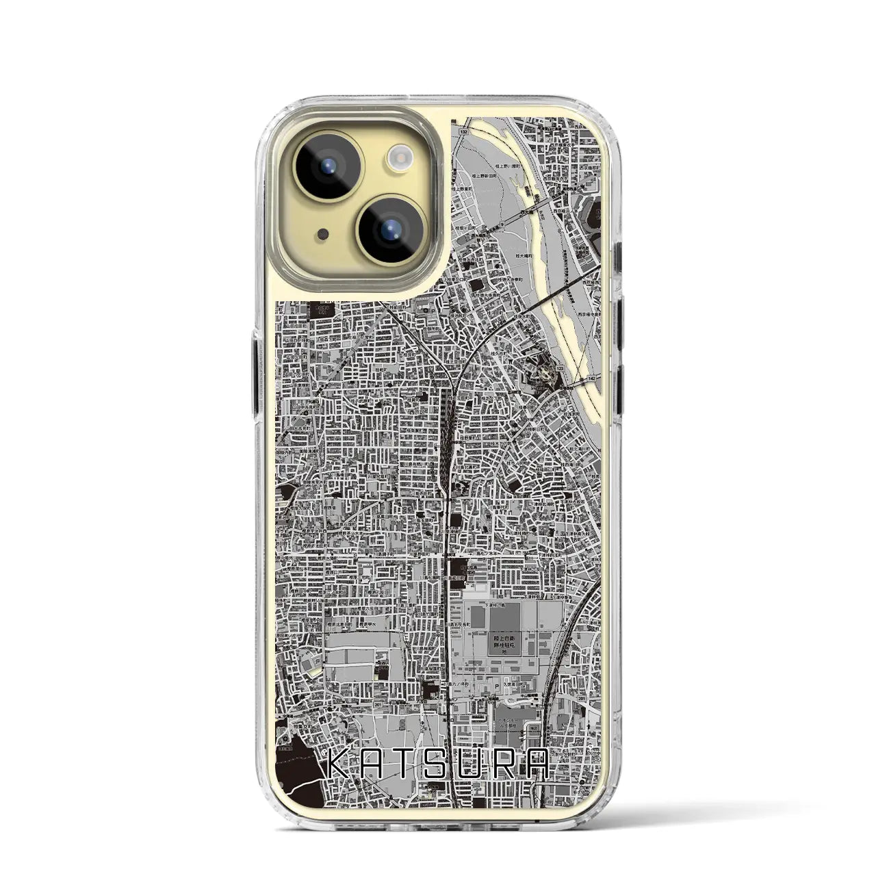【桂(京都府)】地図柄iPhoneケース(MagSafeタイプ)