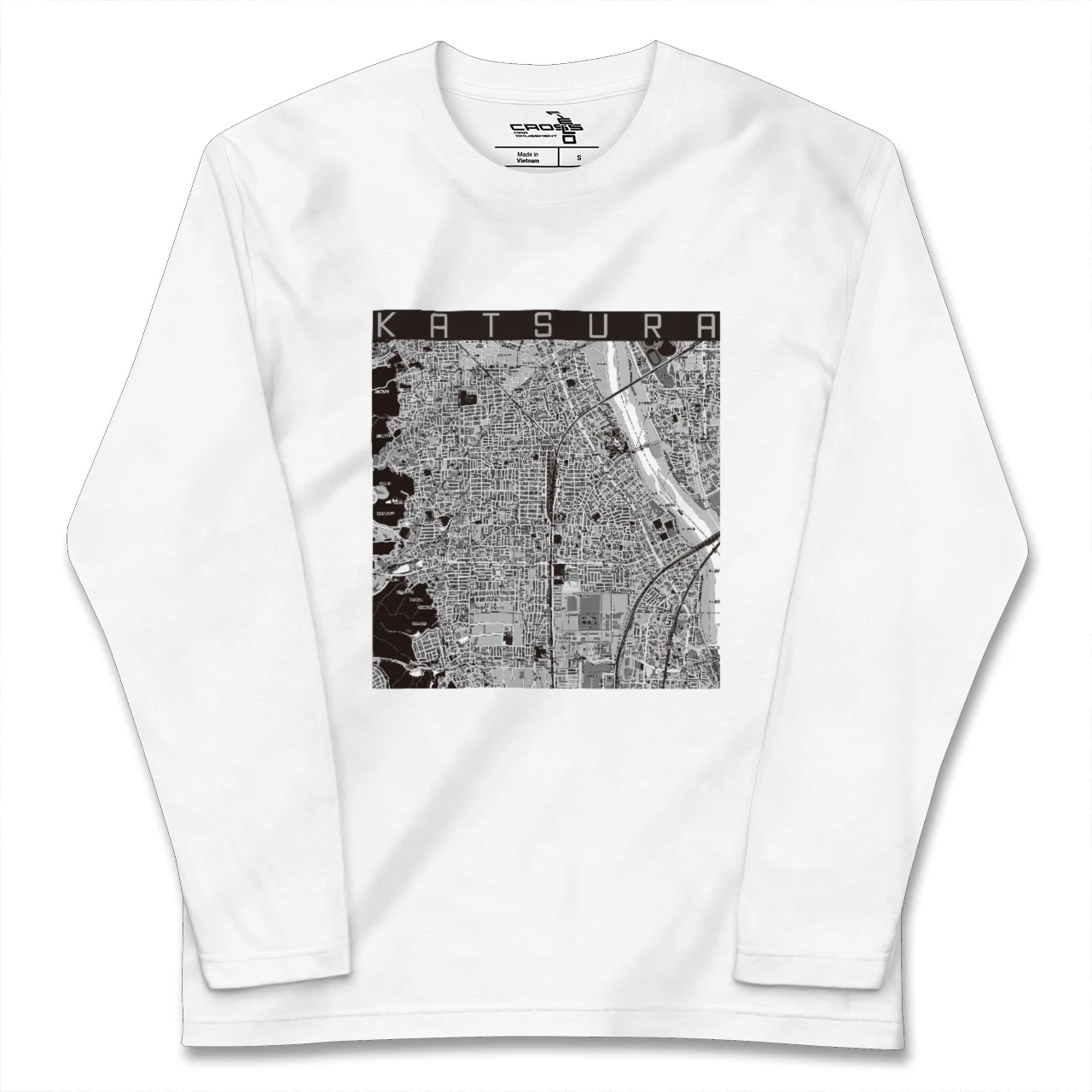 【桂(京都府)】地図柄ロングスリーブTシャツ