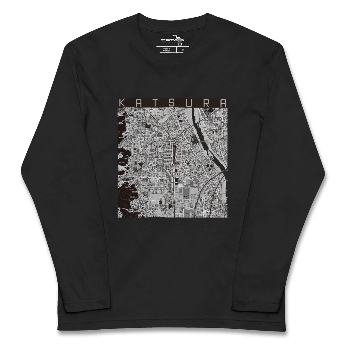 【桂(京都府)】地図柄ロングスリーブTシャツ