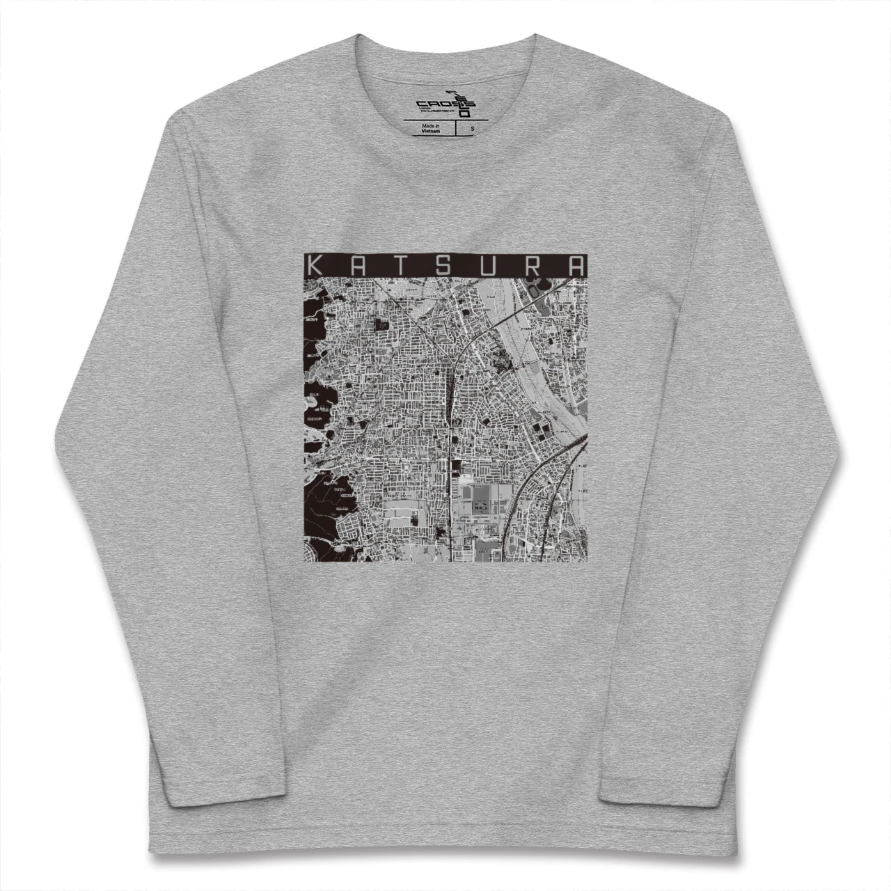 【桂(京都府)】地図柄ロングスリーブTシャツ