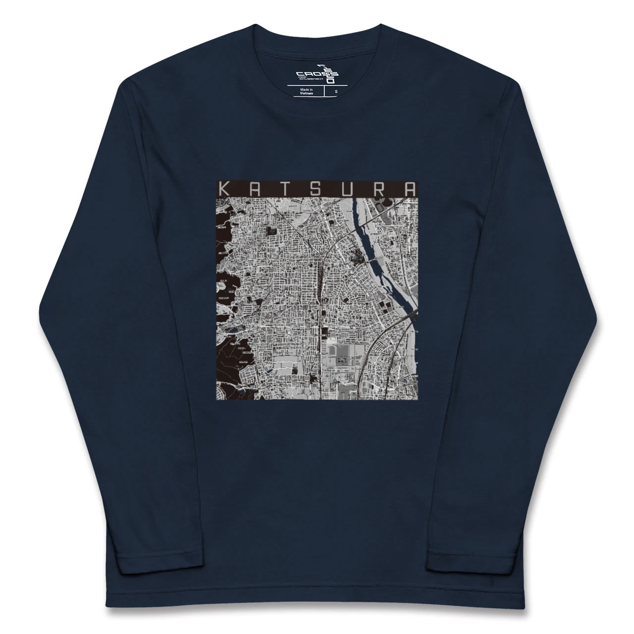 【桂(京都府)】地図柄ロングスリーブTシャツ