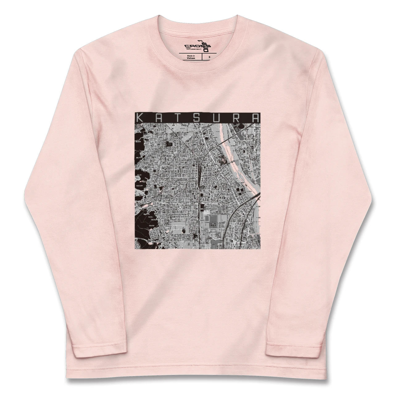 【桂(京都府)】地図柄ロングスリーブTシャツ