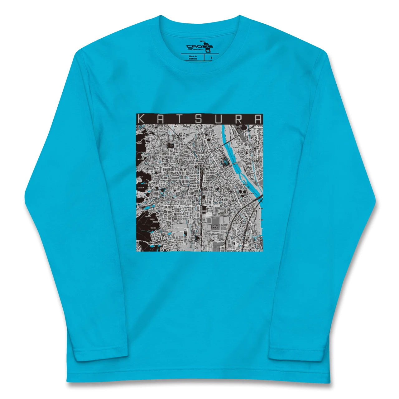 【桂(京都府)】地図柄ロングスリーブTシャツ