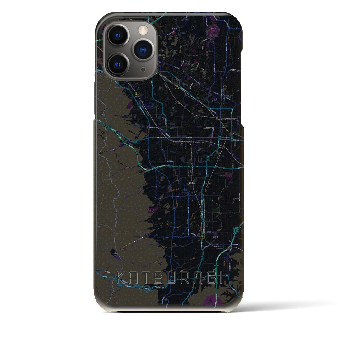 【葛城(奈良県)】地図柄iPhoneケース(バックカバータイプ)