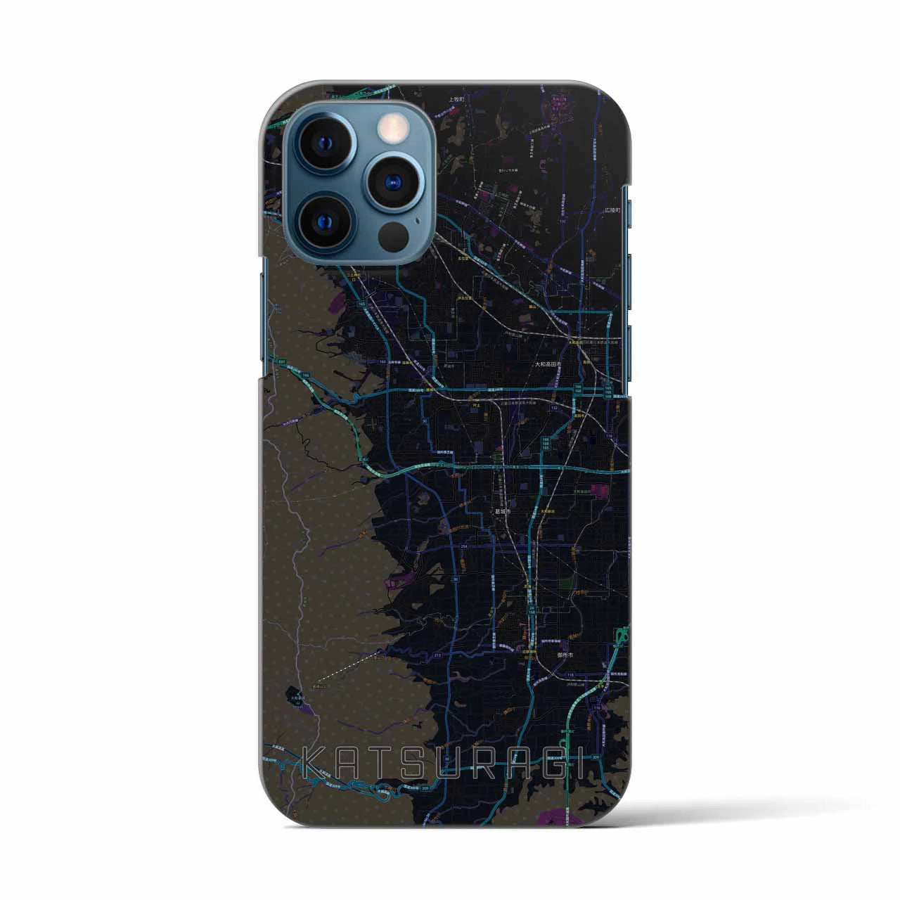 【葛城(奈良県)】地図柄iPhoneケース(バックカバータイプ)