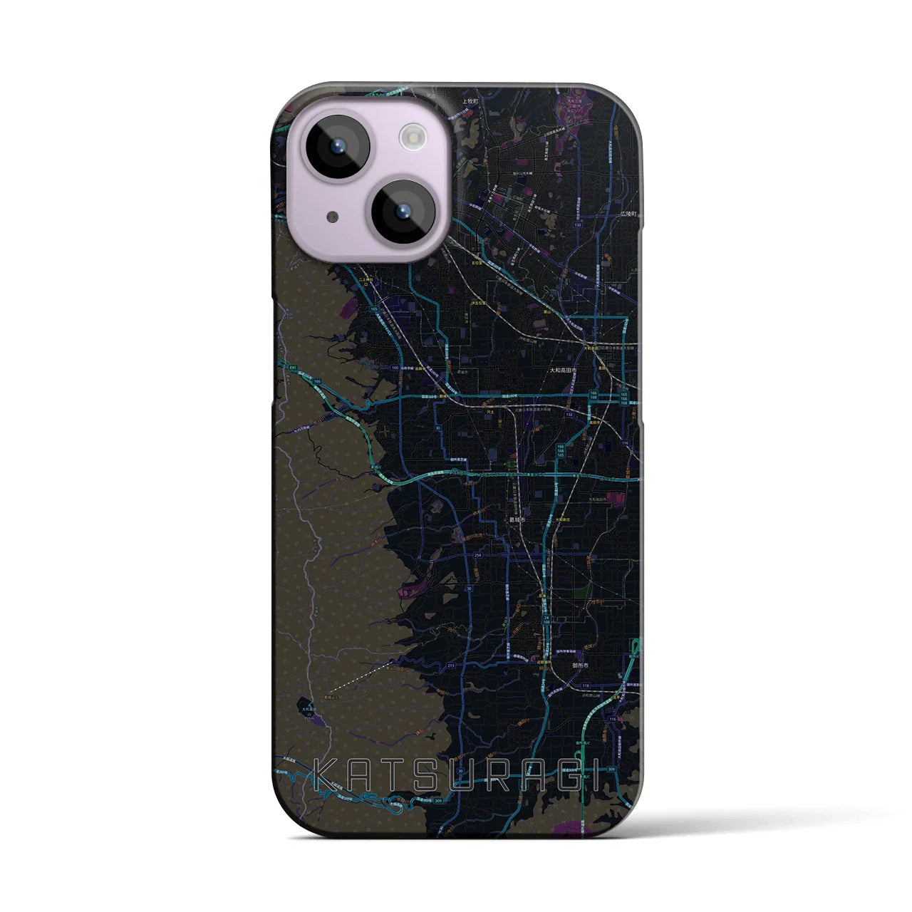 【葛城(奈良県)】地図柄iPhoneケース(バックカバータイプ)