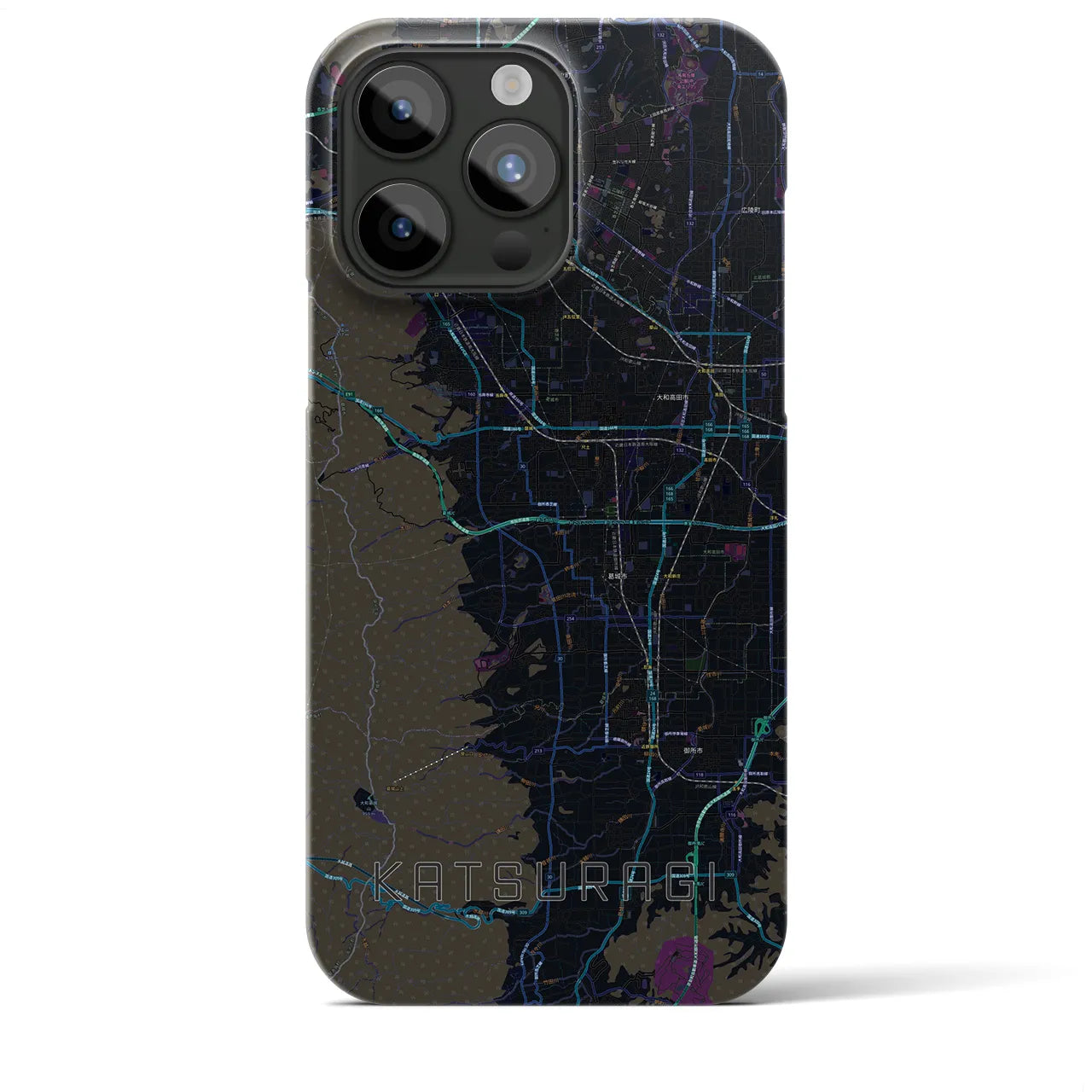 【葛城(奈良県)】地図柄iPhoneケース(バックカバータイプ)