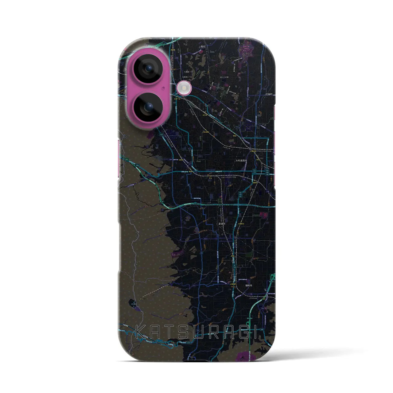 【葛城(奈良県)】地図柄iPhoneケース(バックカバータイプ)