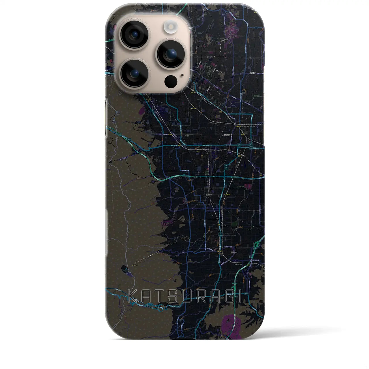 【葛城(奈良県)】地図柄iPhoneケース(バックカバータイプ)