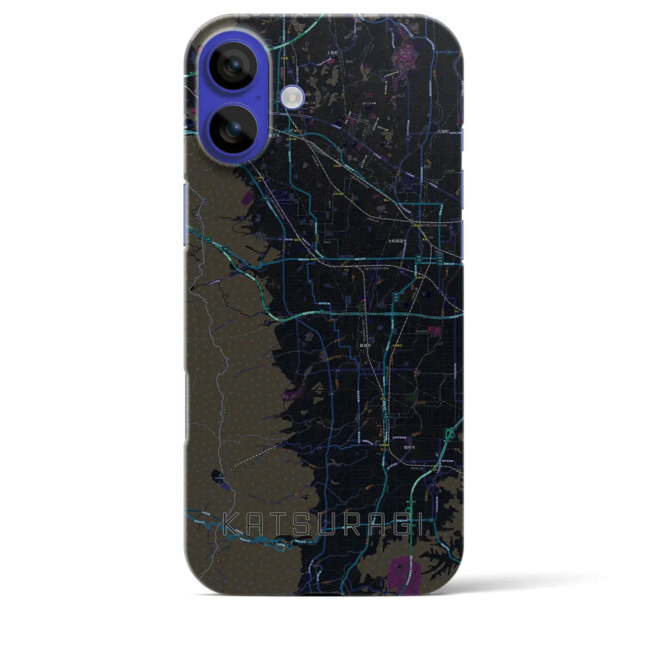 【葛城(奈良県)】地図柄iPhoneケース(バックカバータイプ)
