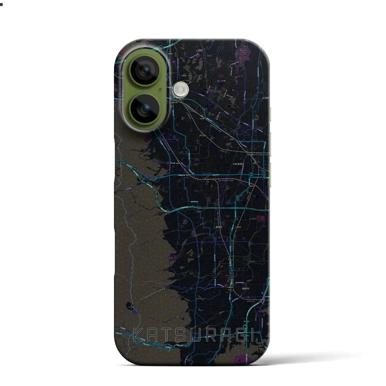 【葛城(奈良県)】地図柄iPhoneケース(バックカバータイプ)