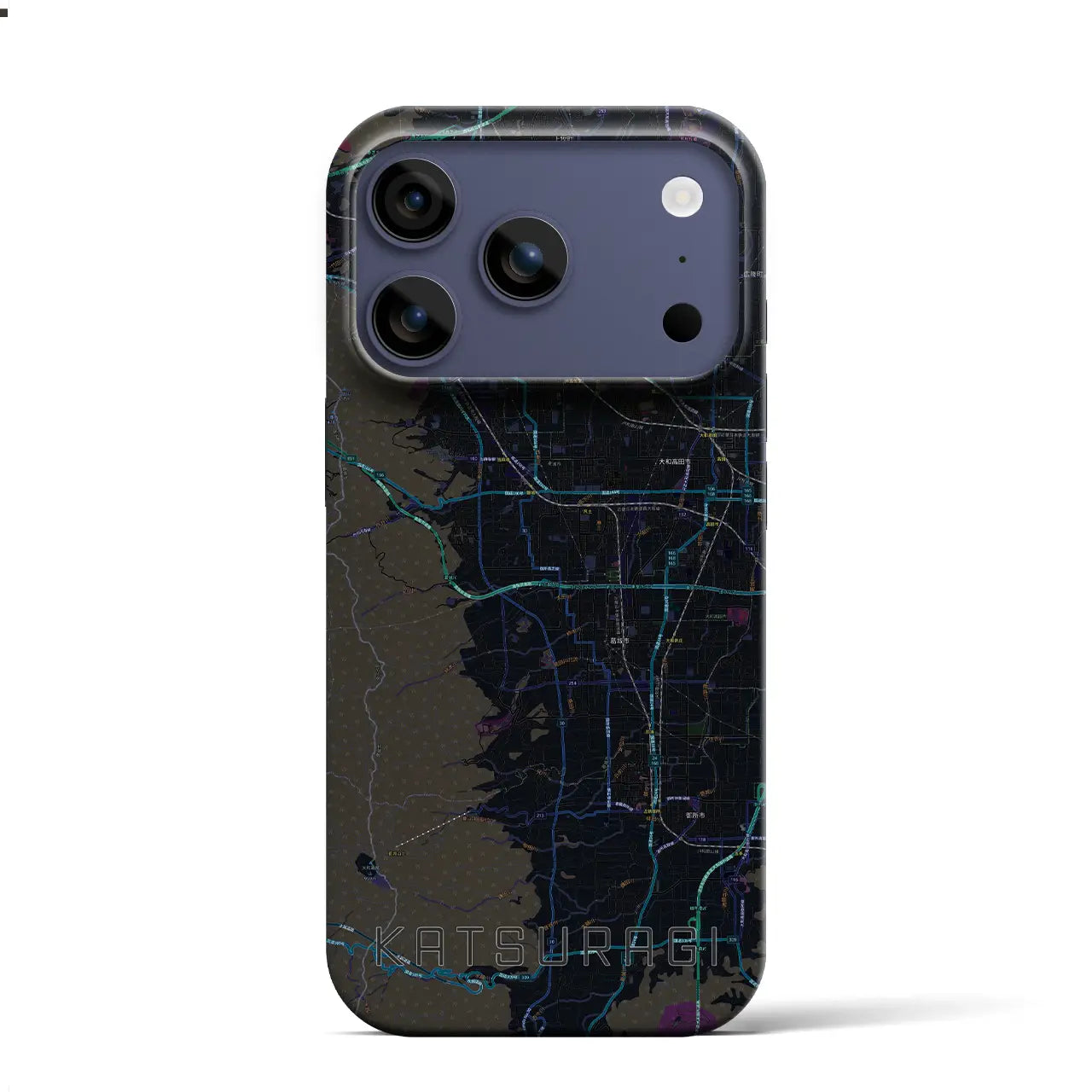 【葛城(奈良県)】地図柄iPhoneケース(バックカバータイプ)