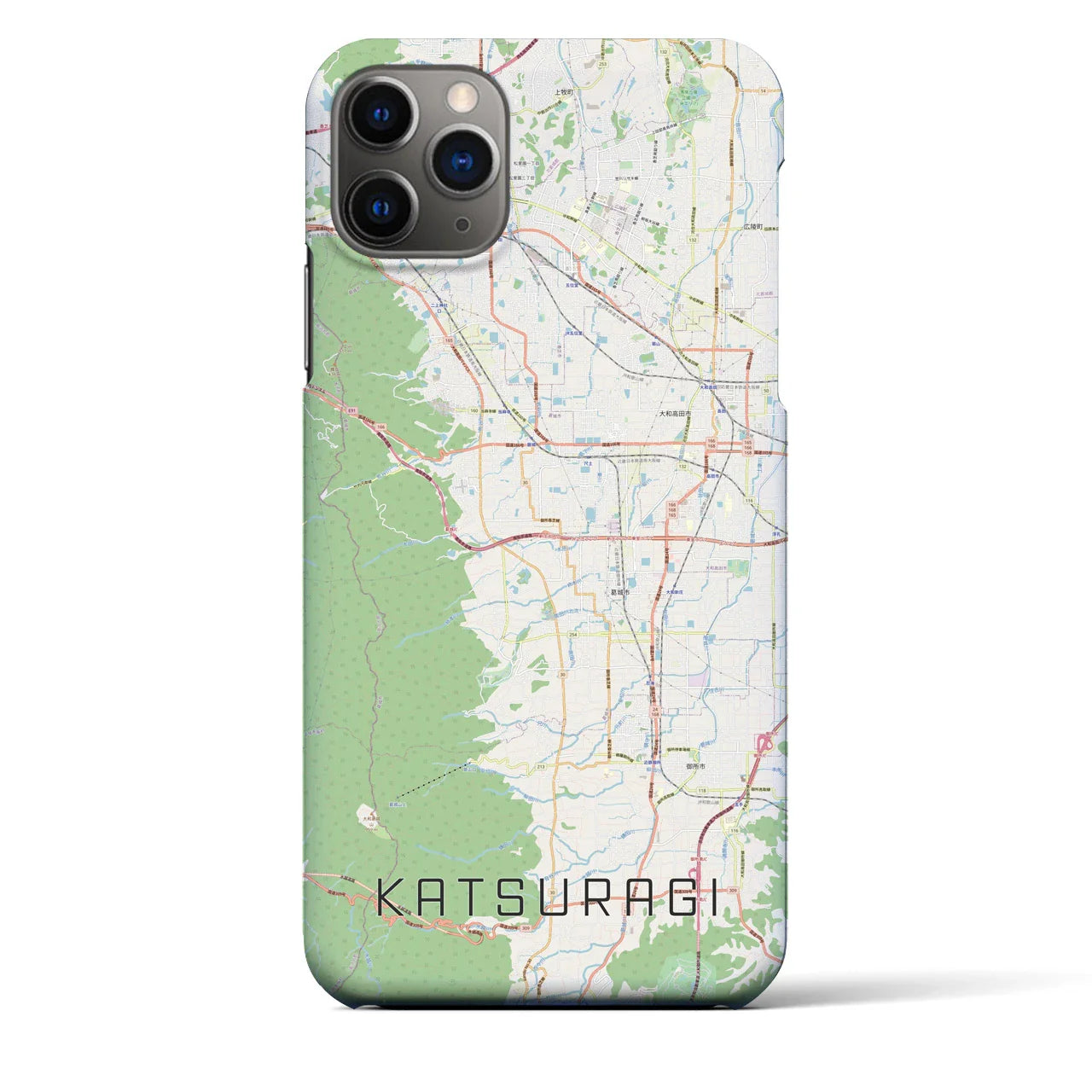 【葛城(奈良県)】地図柄iPhoneケース(バックカバータイプ)