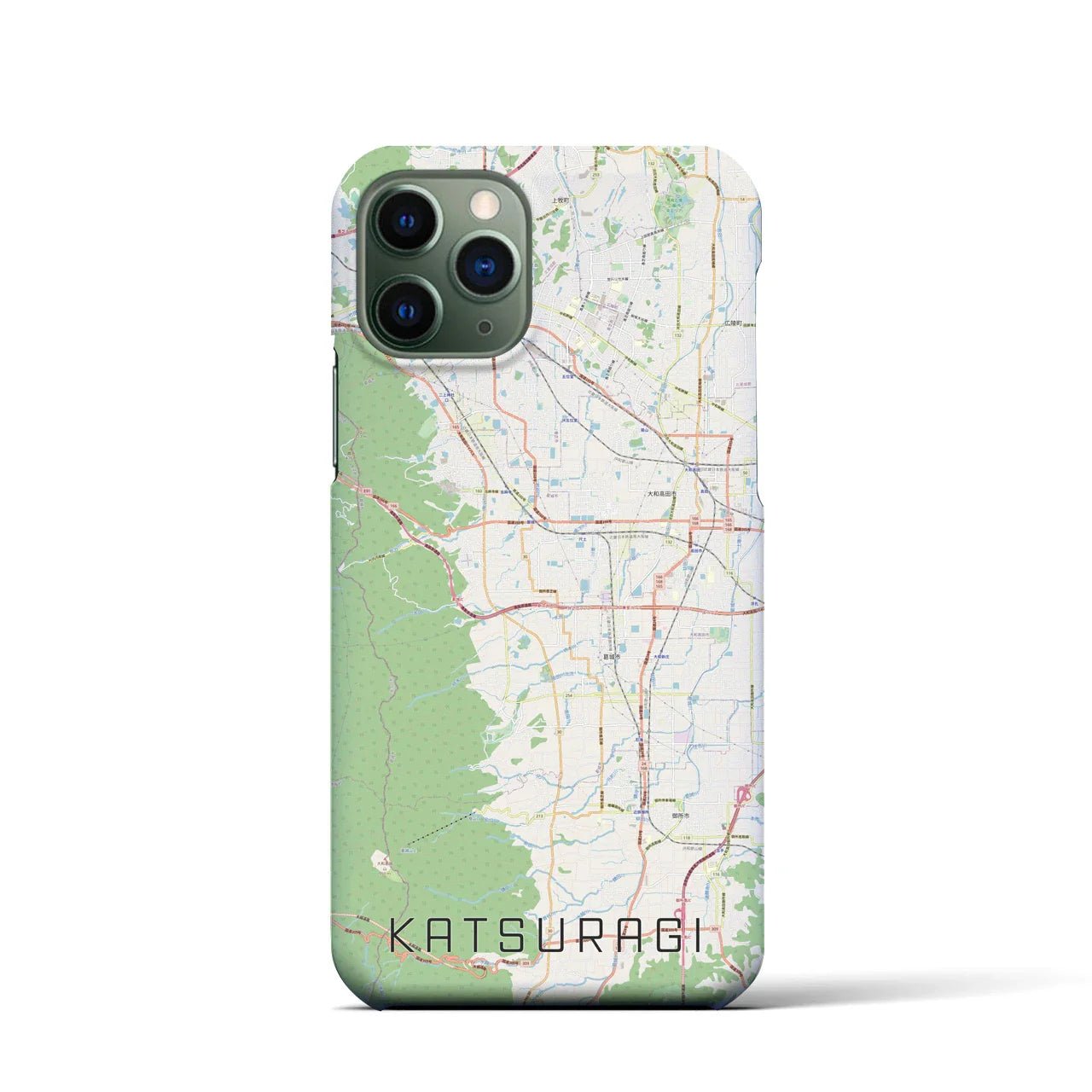 【葛城(奈良県)】地図柄iPhoneケース(バックカバータイプ)