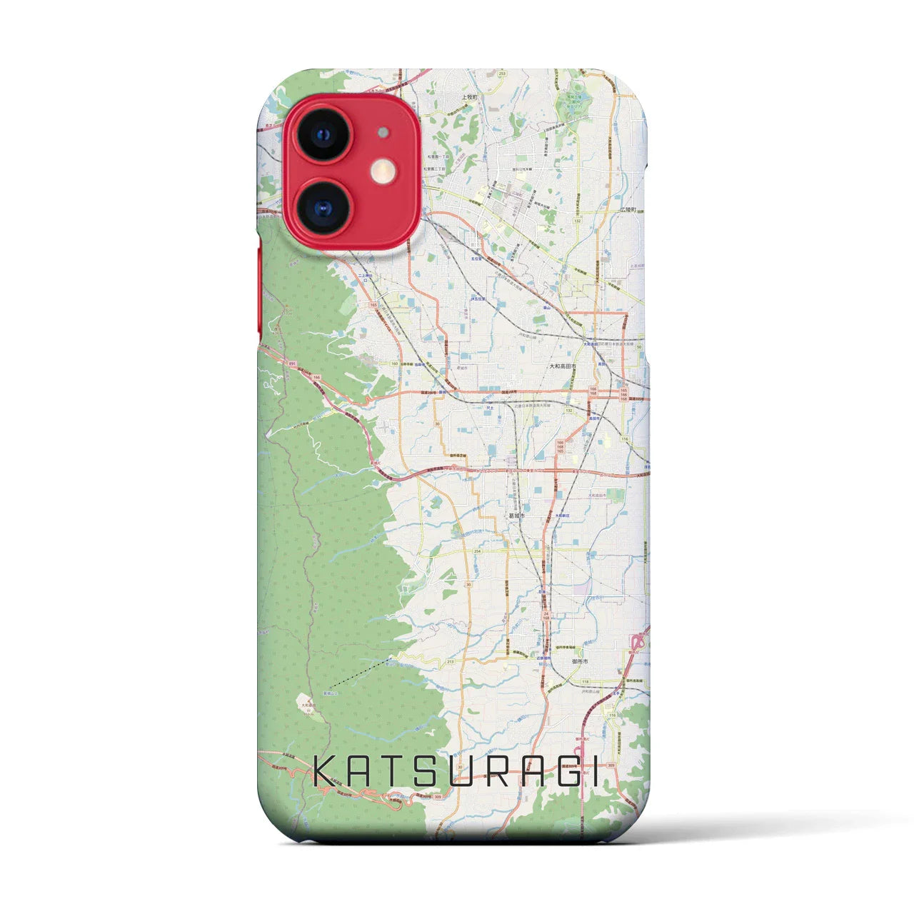 【葛城(奈良県)】地図柄iPhoneケース(バックカバータイプ)