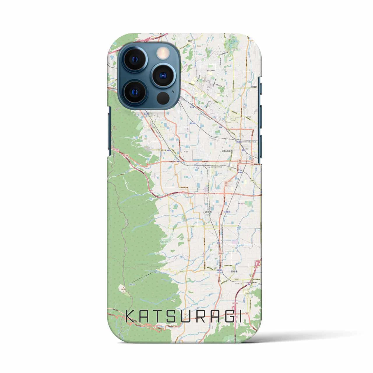 【葛城(奈良県)】地図柄iPhoneケース(バックカバータイプ)