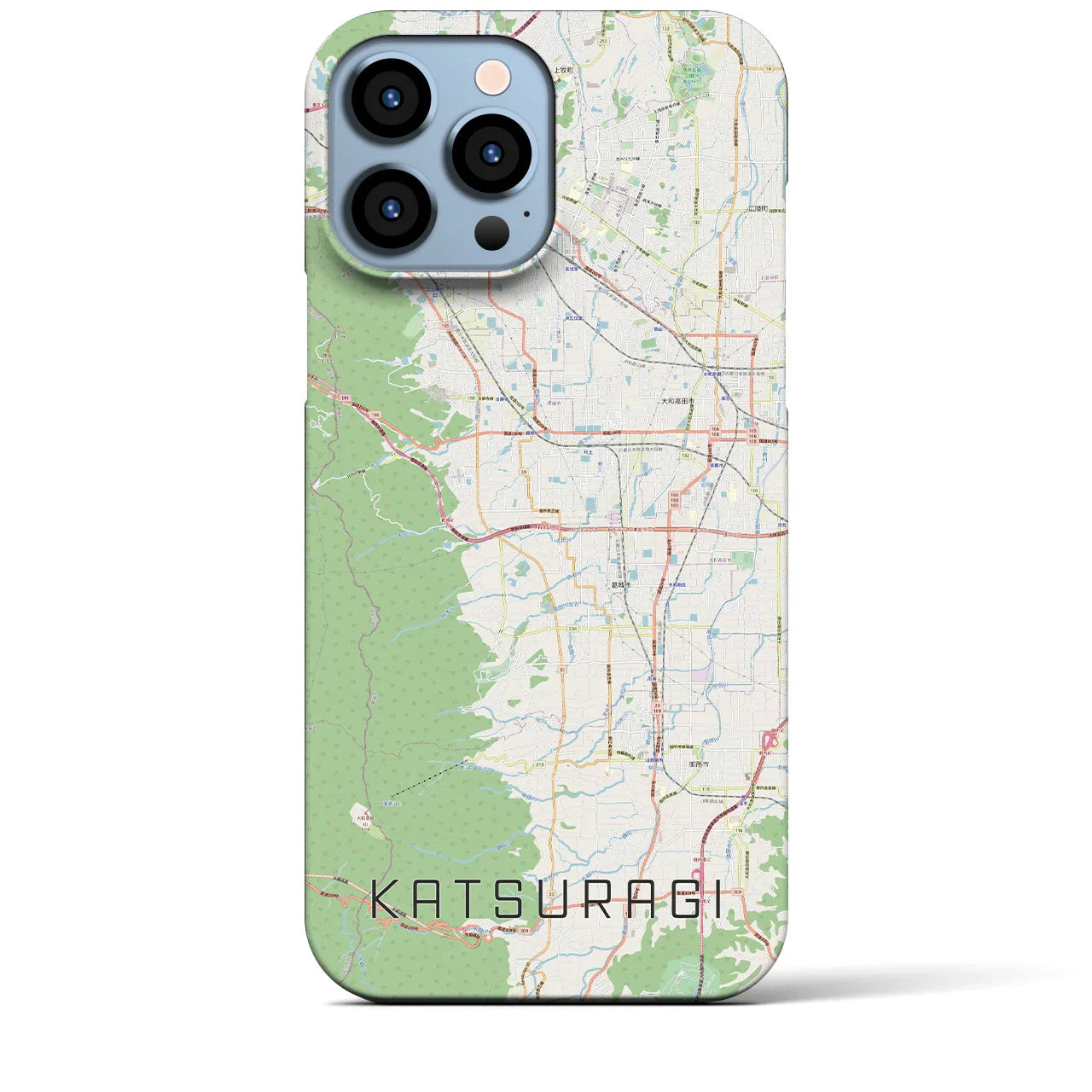 【葛城(奈良県)】地図柄iPhoneケース(バックカバータイプ)