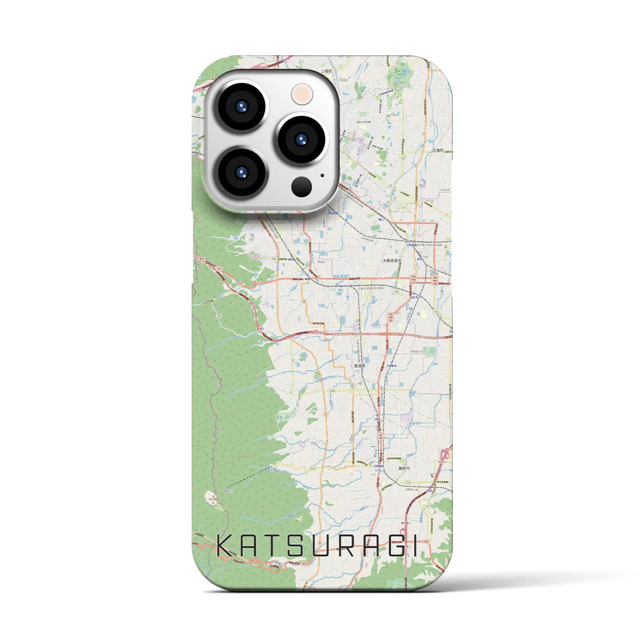 【葛城(奈良県)】地図柄iPhoneケース(バックカバータイプ)