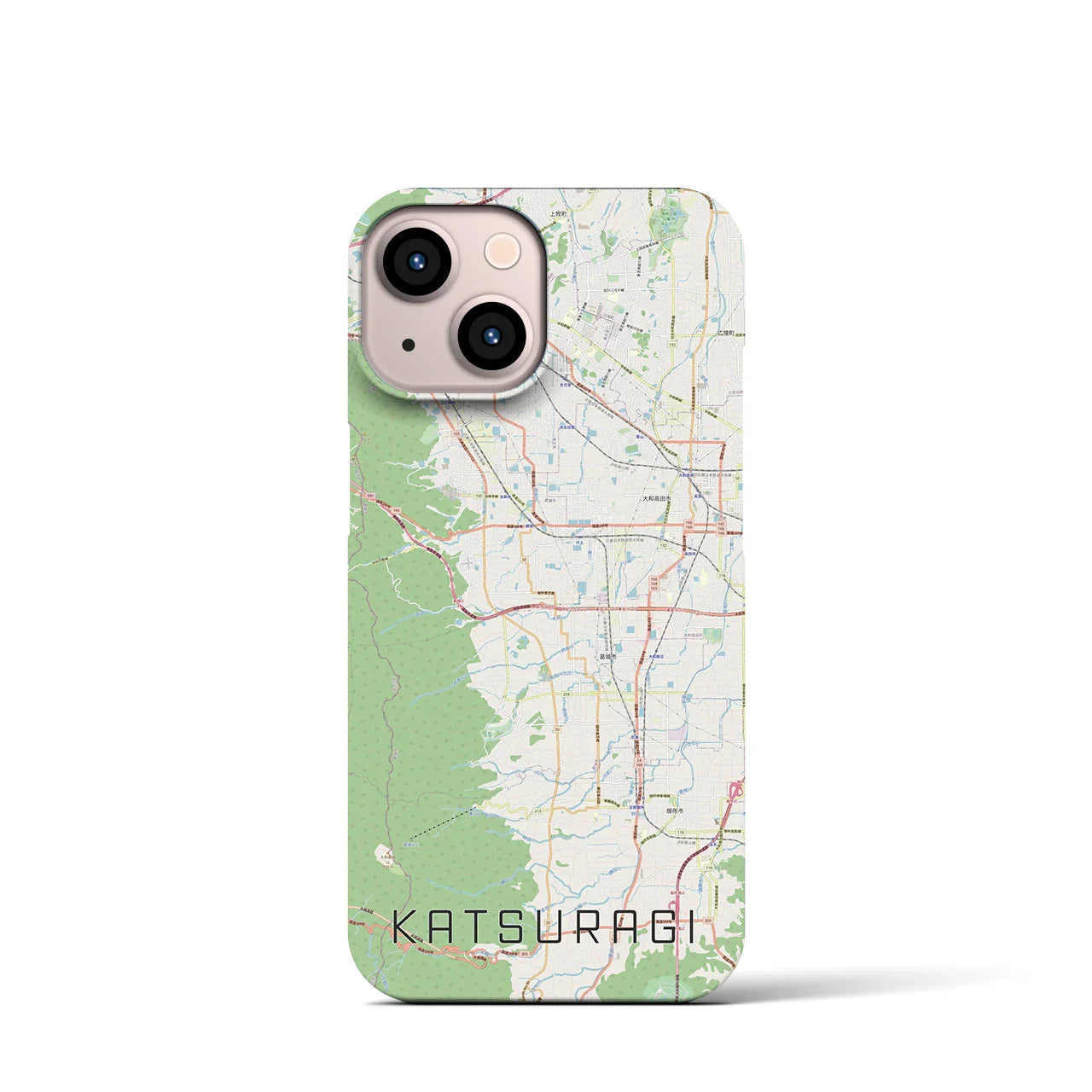 【葛城(奈良県)】地図柄iPhoneケース(バックカバータイプ)