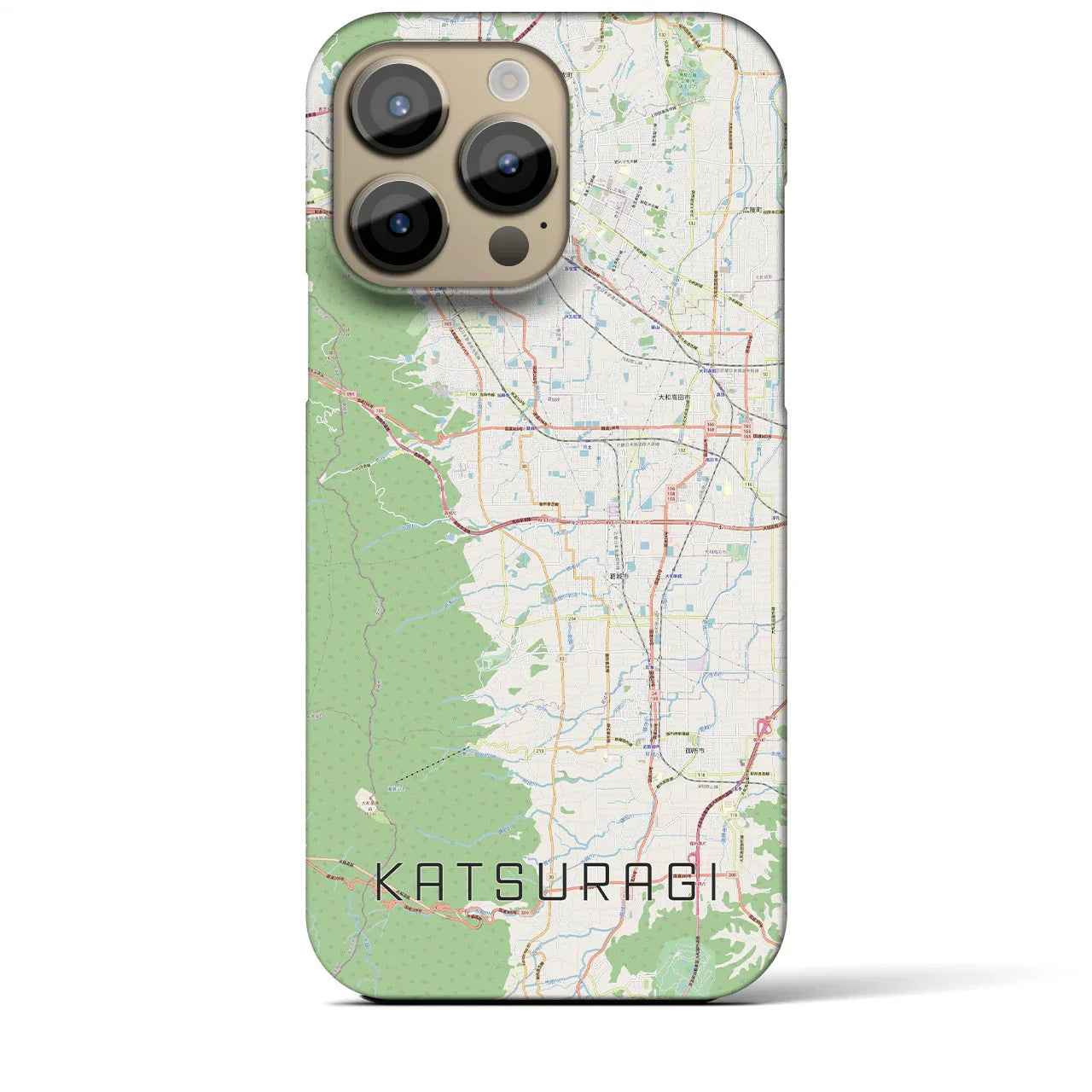 【葛城(奈良県)】地図柄iPhoneケース(バックカバータイプ)