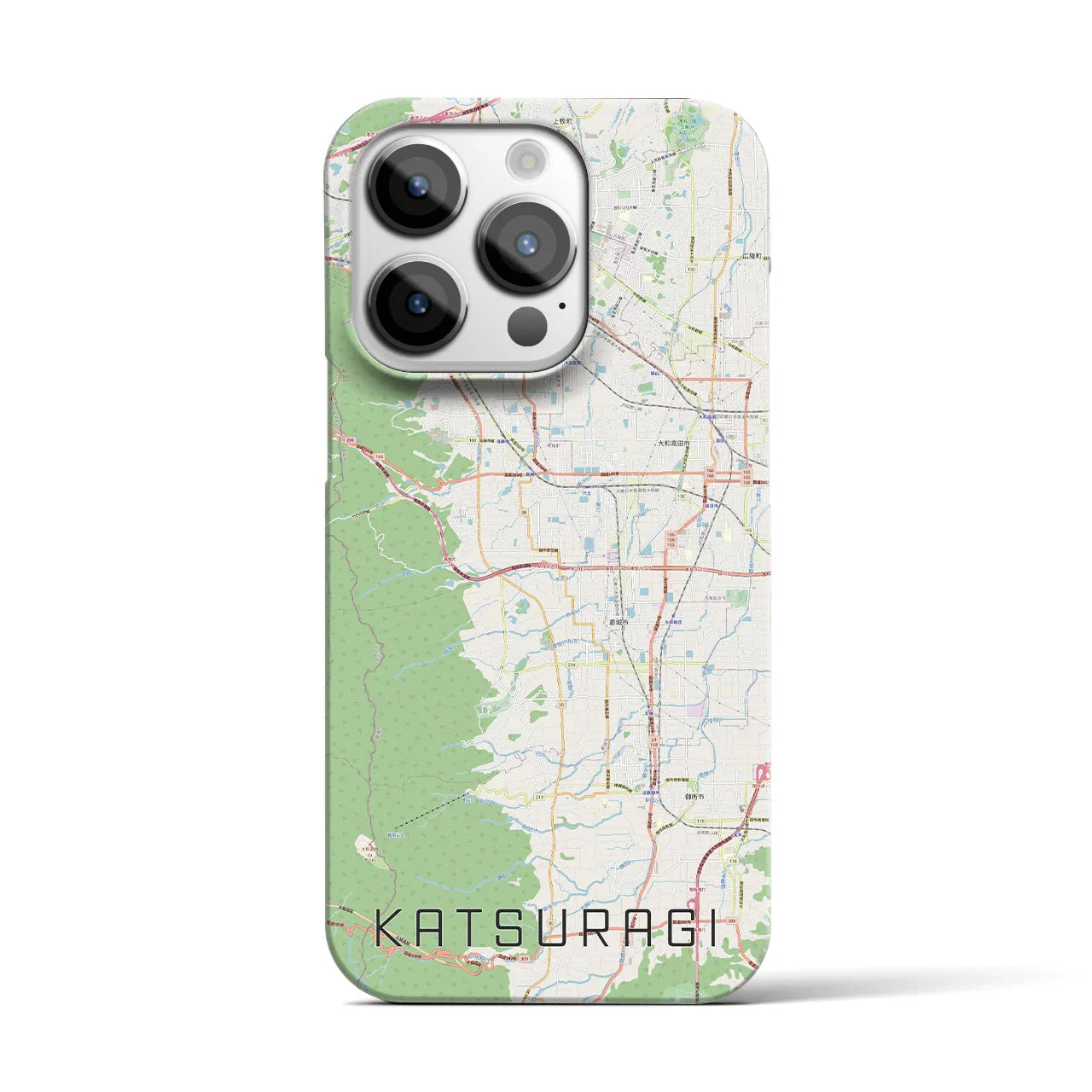 【葛城(奈良県)】地図柄iPhoneケース(バックカバータイプ)