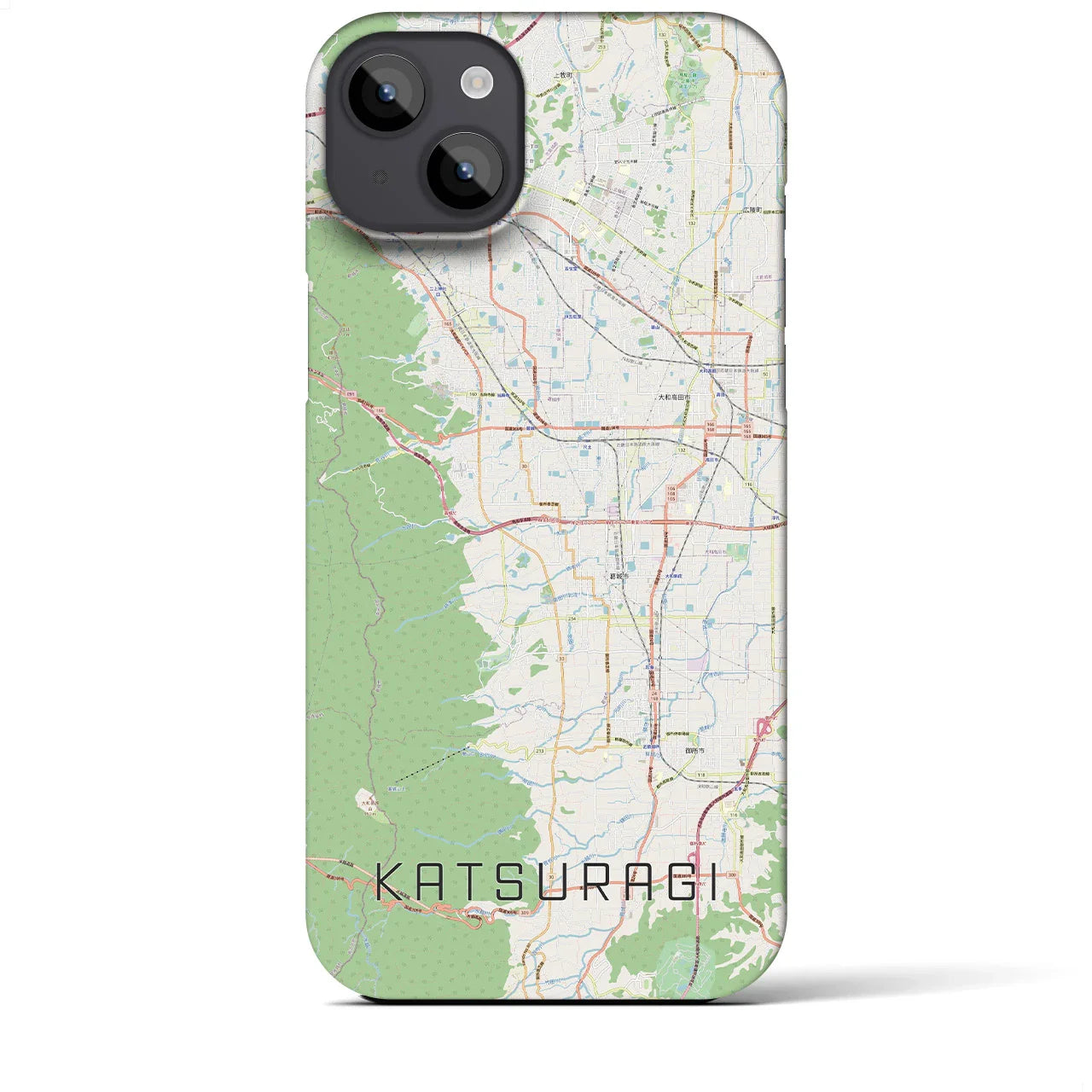 【葛城(奈良県)】地図柄iPhoneケース(バックカバータイプ)