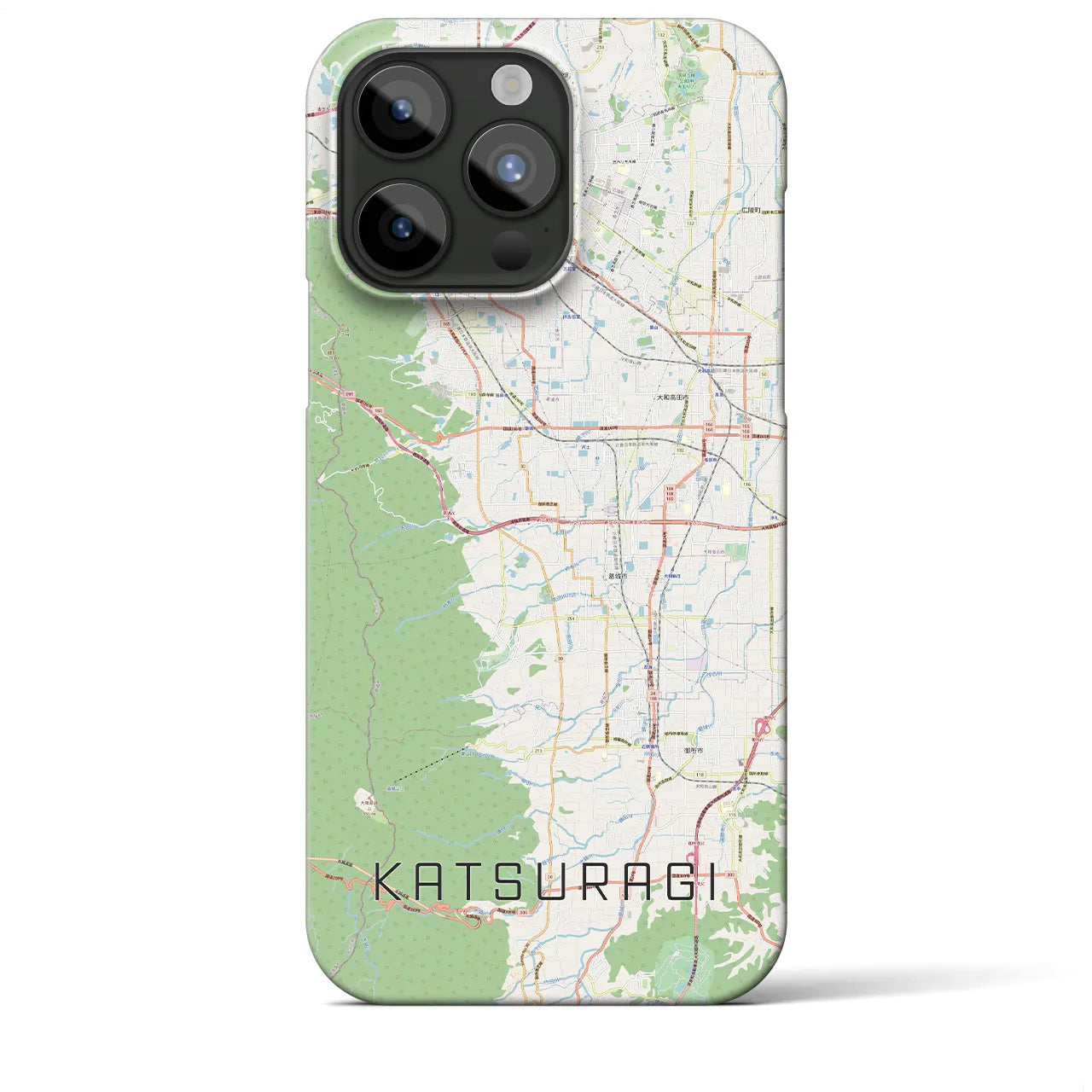 【葛城(奈良県)】地図柄iPhoneケース(バックカバータイプ)