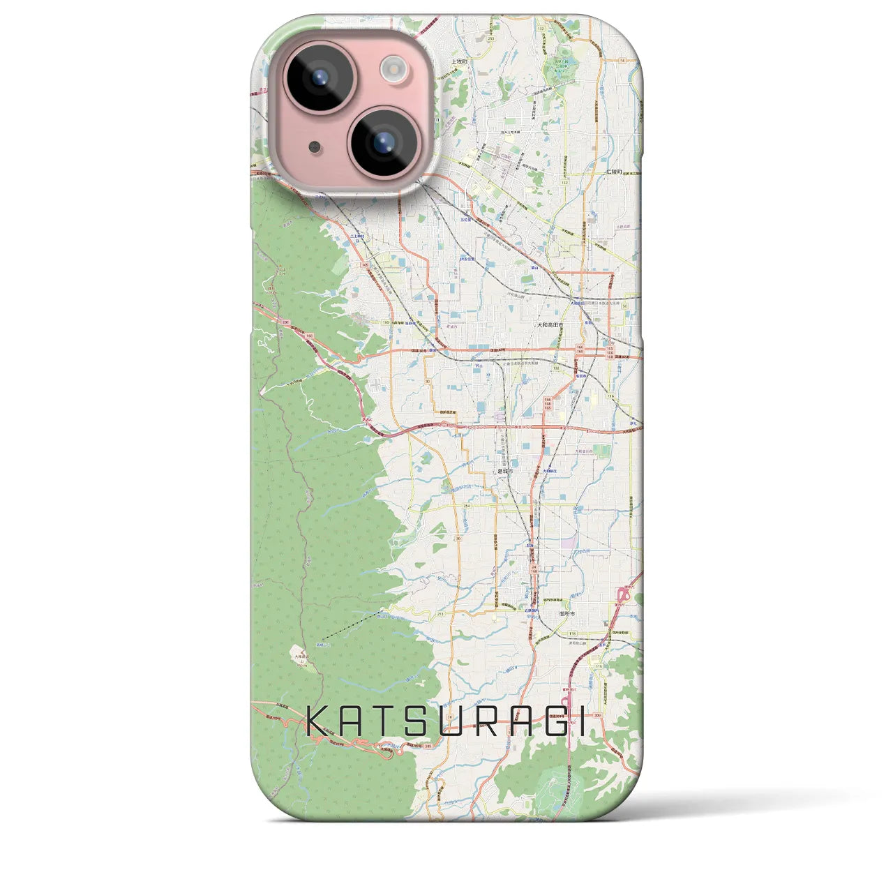 【葛城(奈良県)】地図柄iPhoneケース(バックカバータイプ)