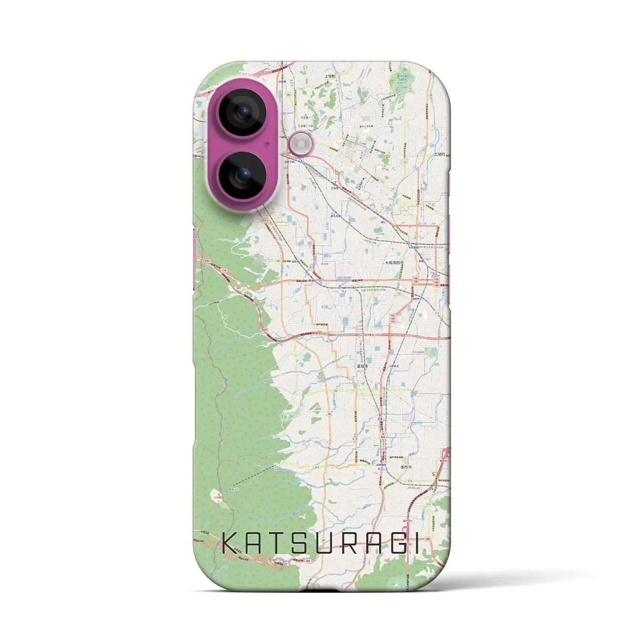 【葛城(奈良県)】地図柄iPhoneケース(バックカバータイプ)