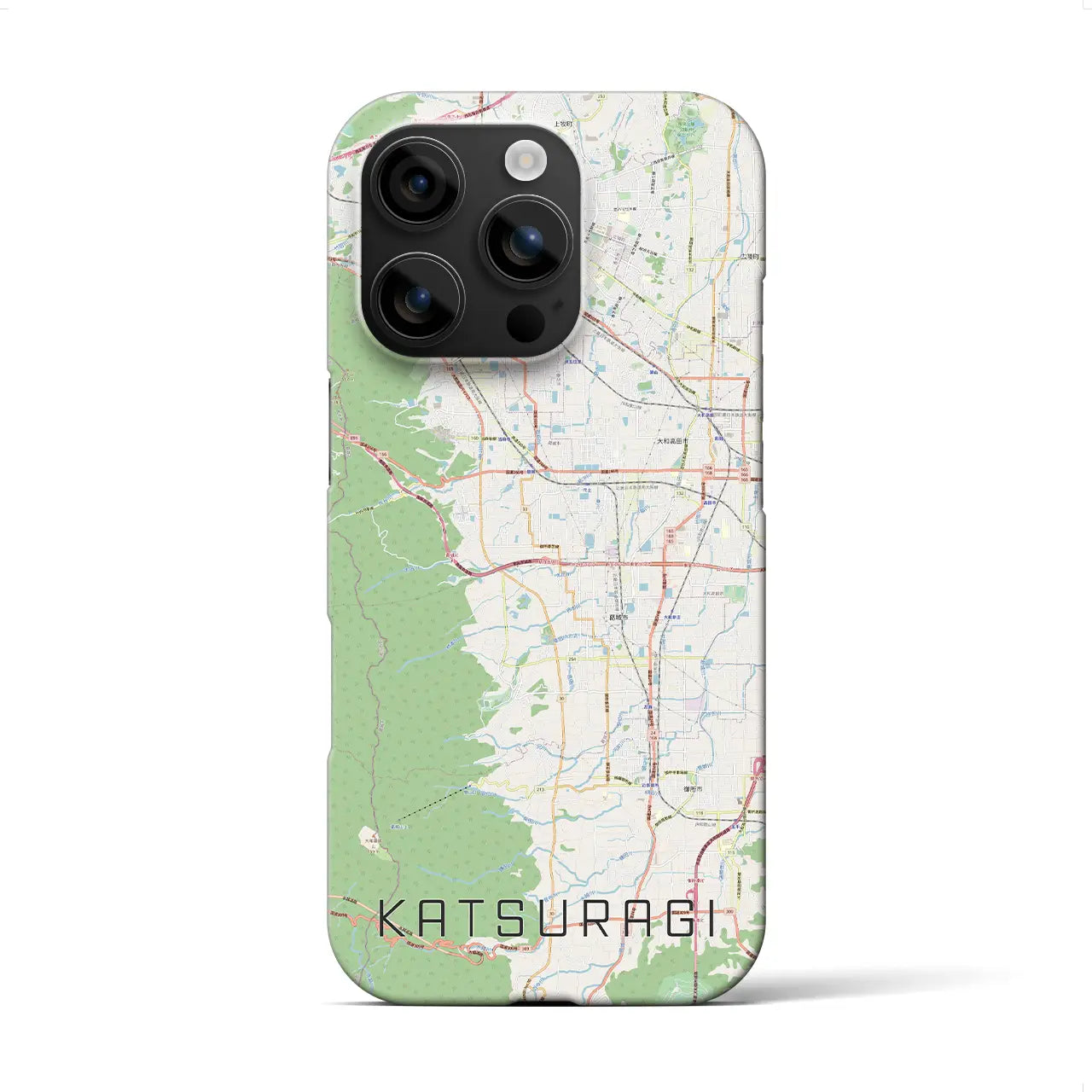 【葛城(奈良県)】地図柄iPhoneケース(バックカバータイプ)