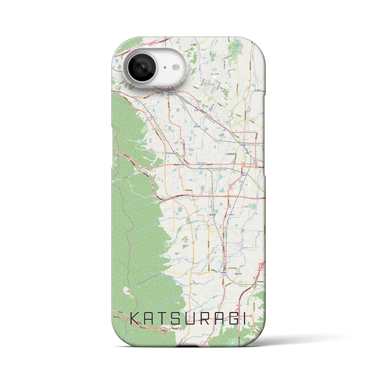 【葛城(奈良県)】地図柄iPhoneケース(バックカバータイプ)