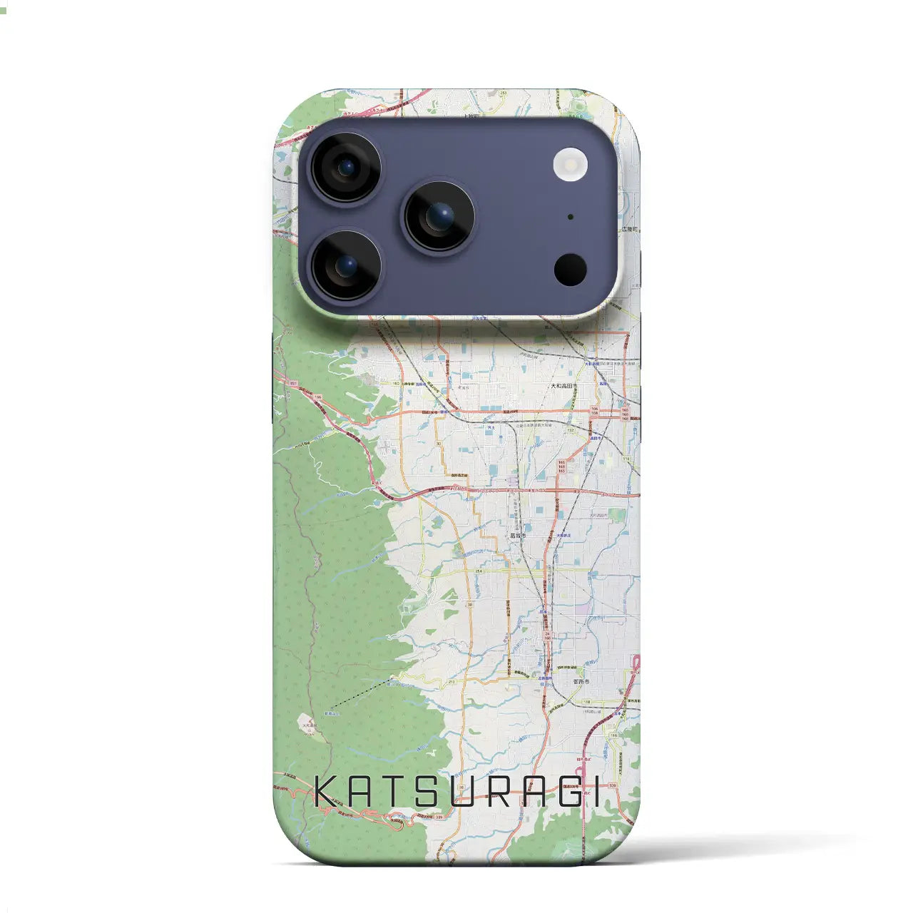 【葛城(奈良県)】地図柄iPhoneケース(バックカバータイプ)