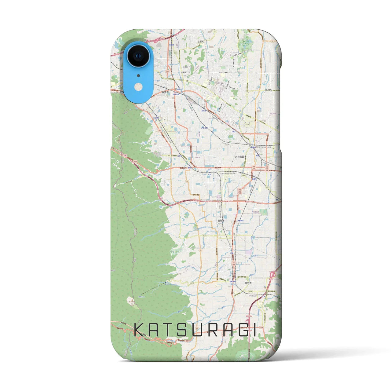 【葛城(奈良県)】地図柄iPhoneケース(バックカバータイプ)