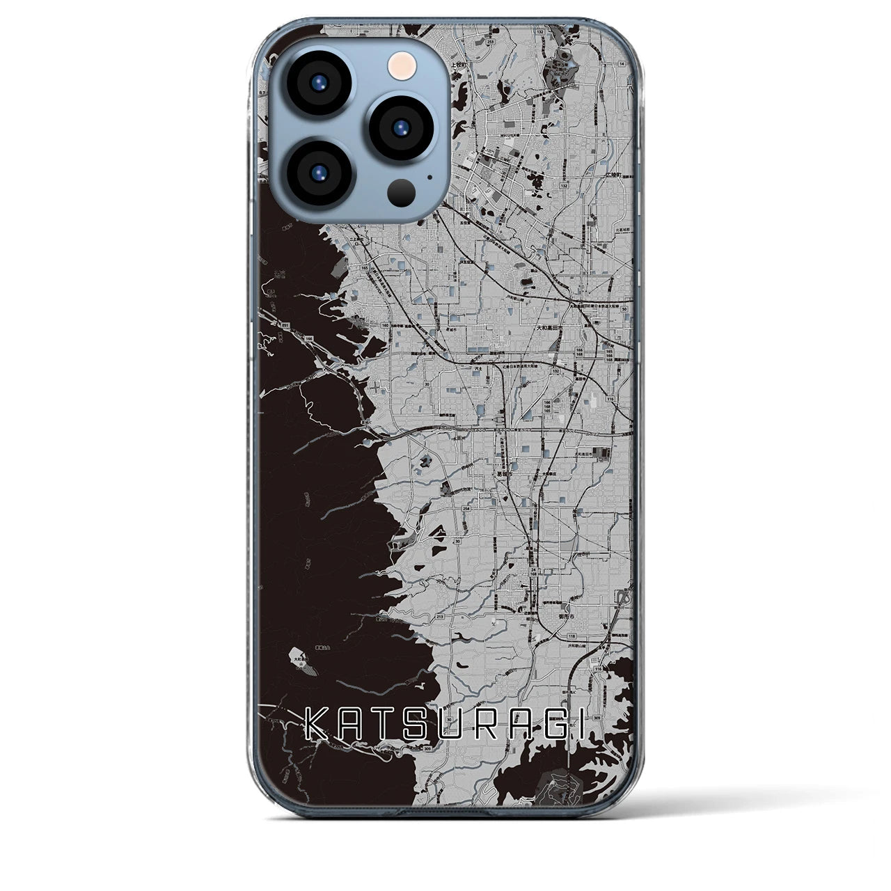 【葛城(奈良県)】地図柄iPhoneケース(クリアタイプ)