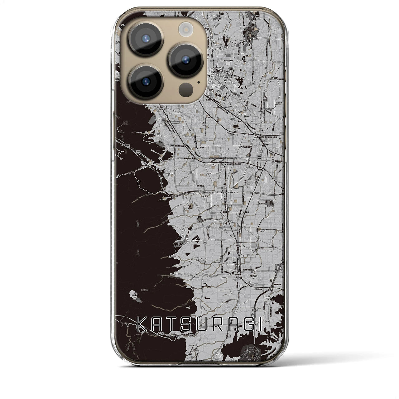 【葛城(奈良県)】地図柄iPhoneケース(クリアタイプ)