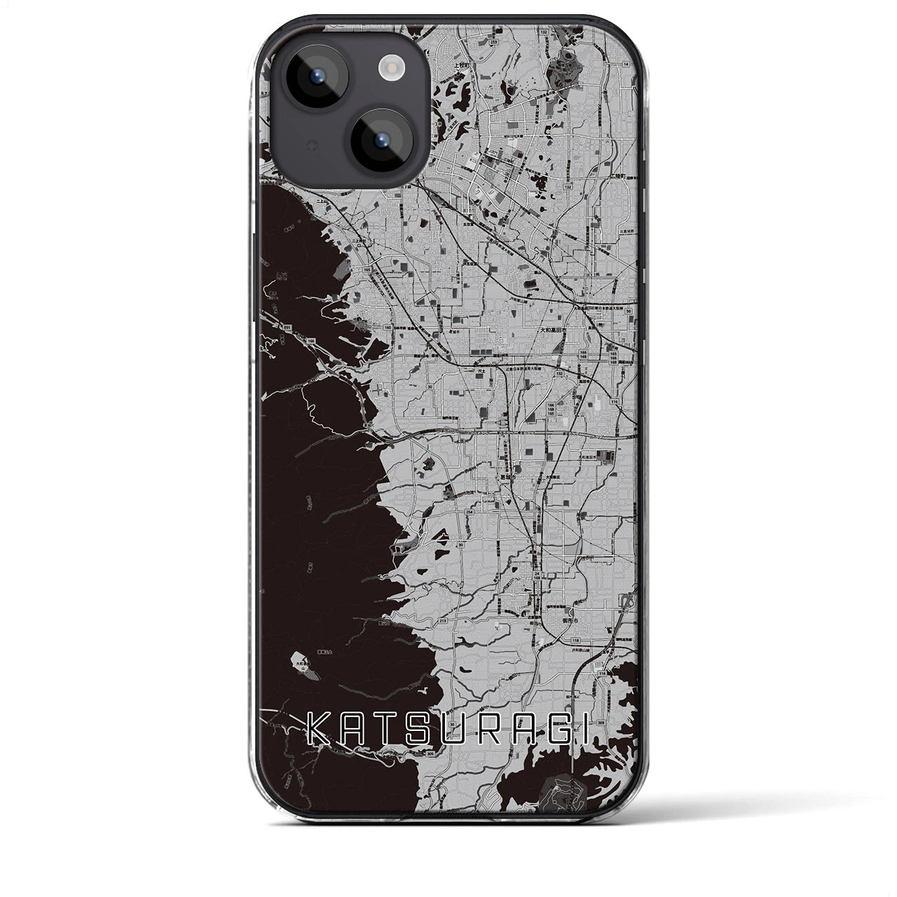 【葛城(奈良県)】地図柄iPhoneケース(クリアタイプ)