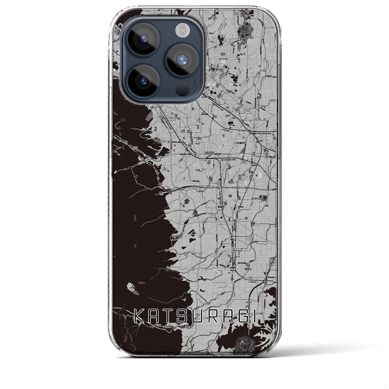 【葛城(奈良県)】地図柄iPhoneケース(クリアタイプ)